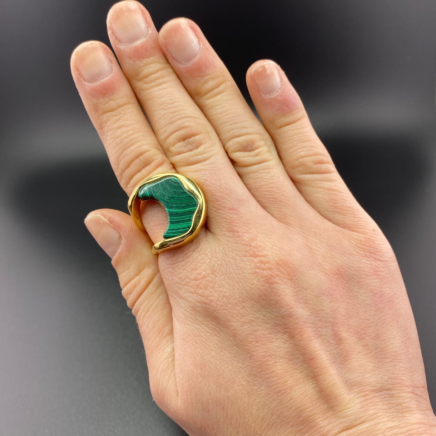 Luna Malachite Ring