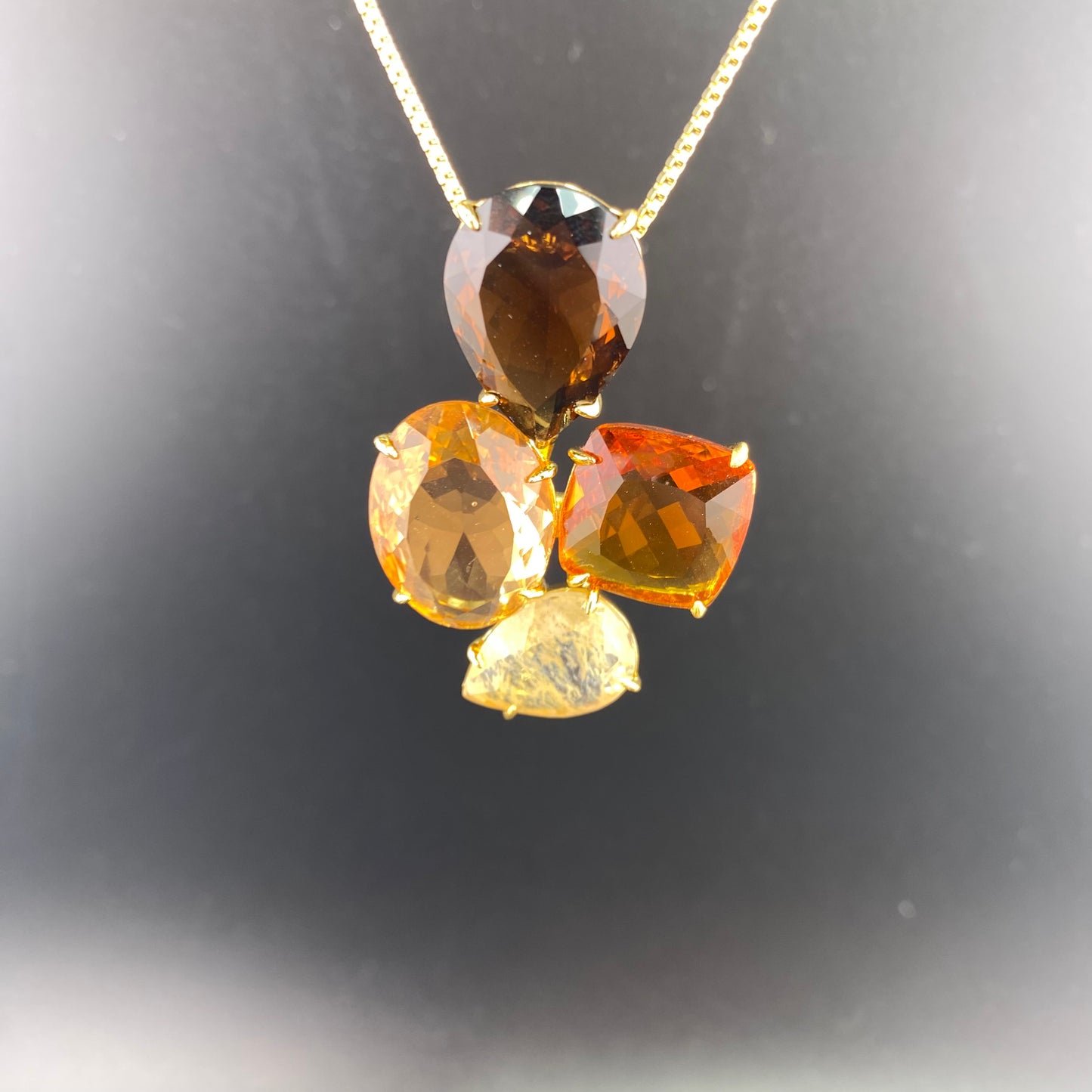 Dark Eve 4 Stones Necklace
