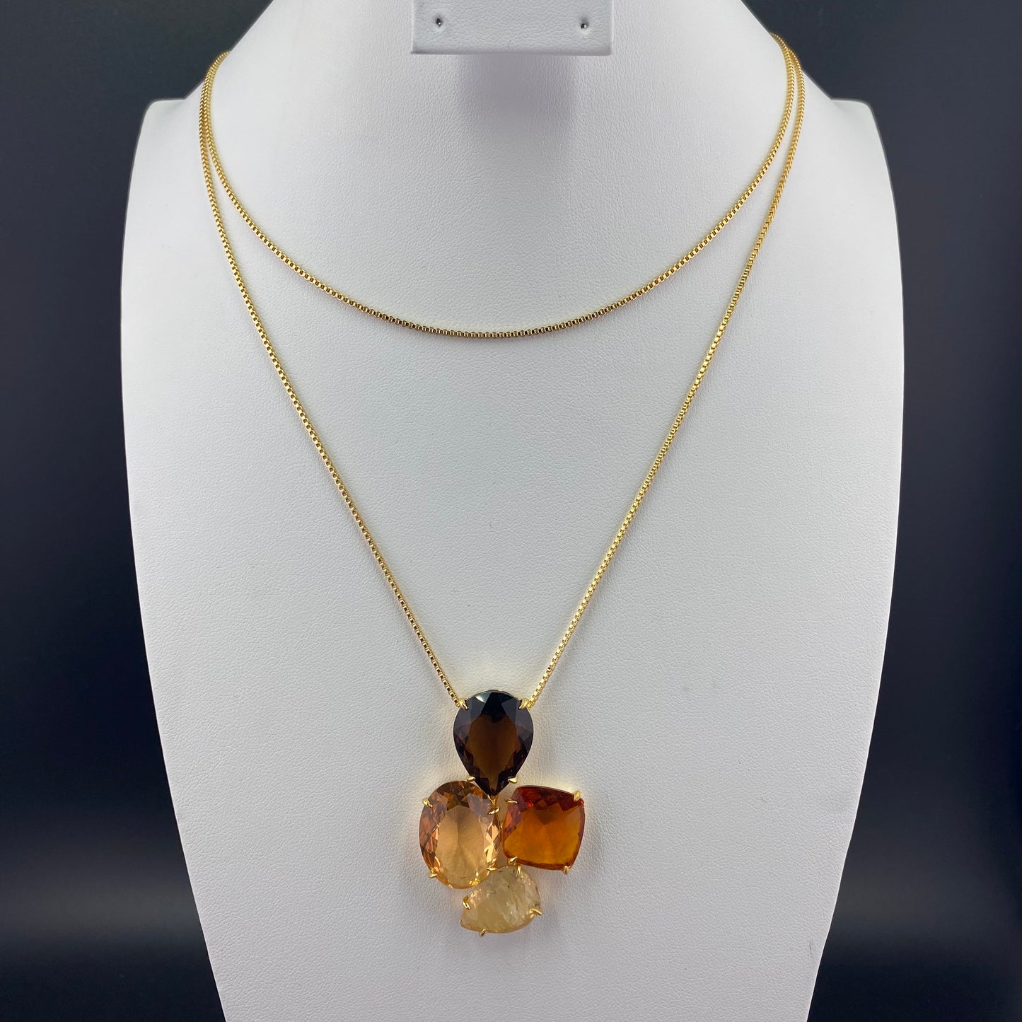 Dark Eve 4 Stones Necklace