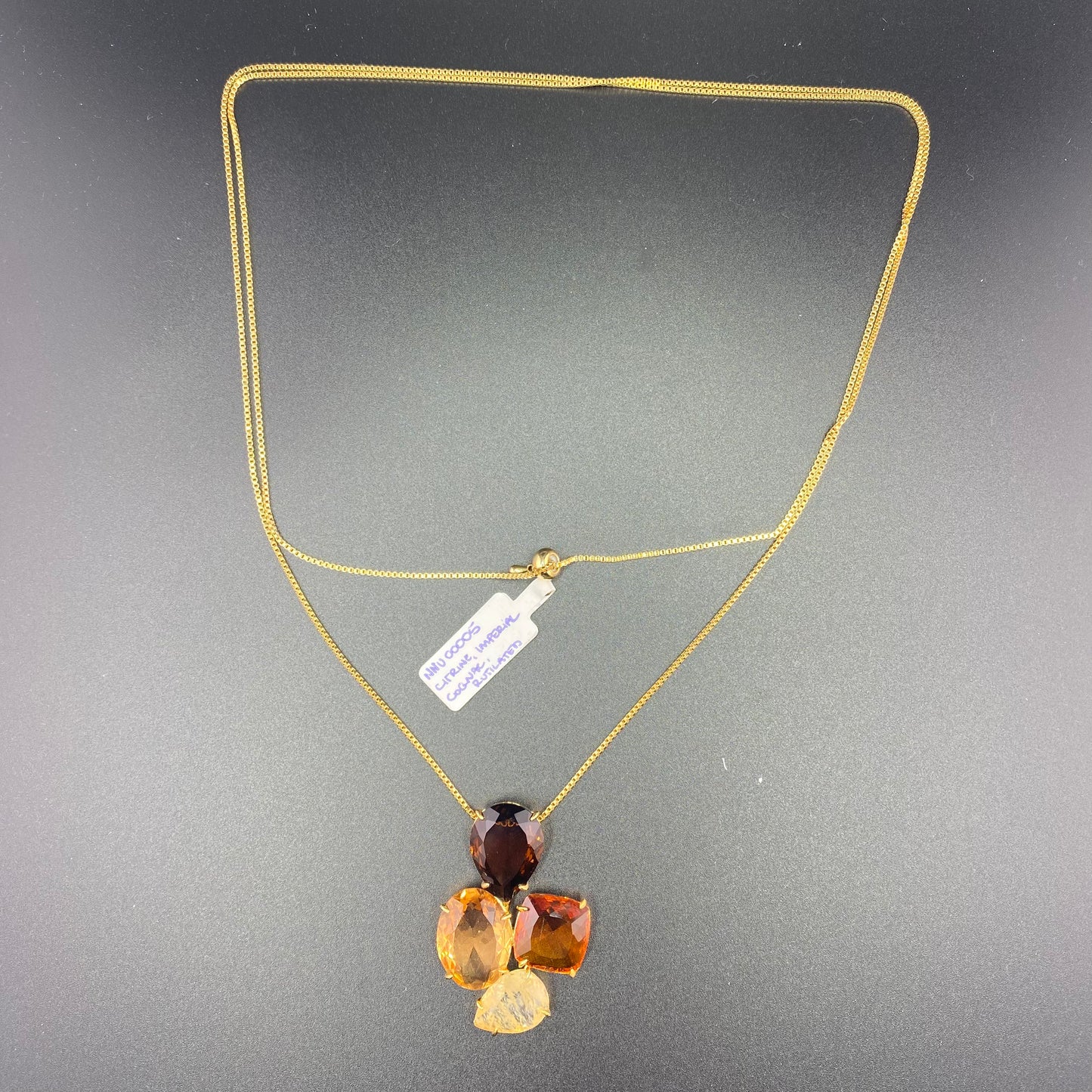 Dark Eve 4 Stones Necklace