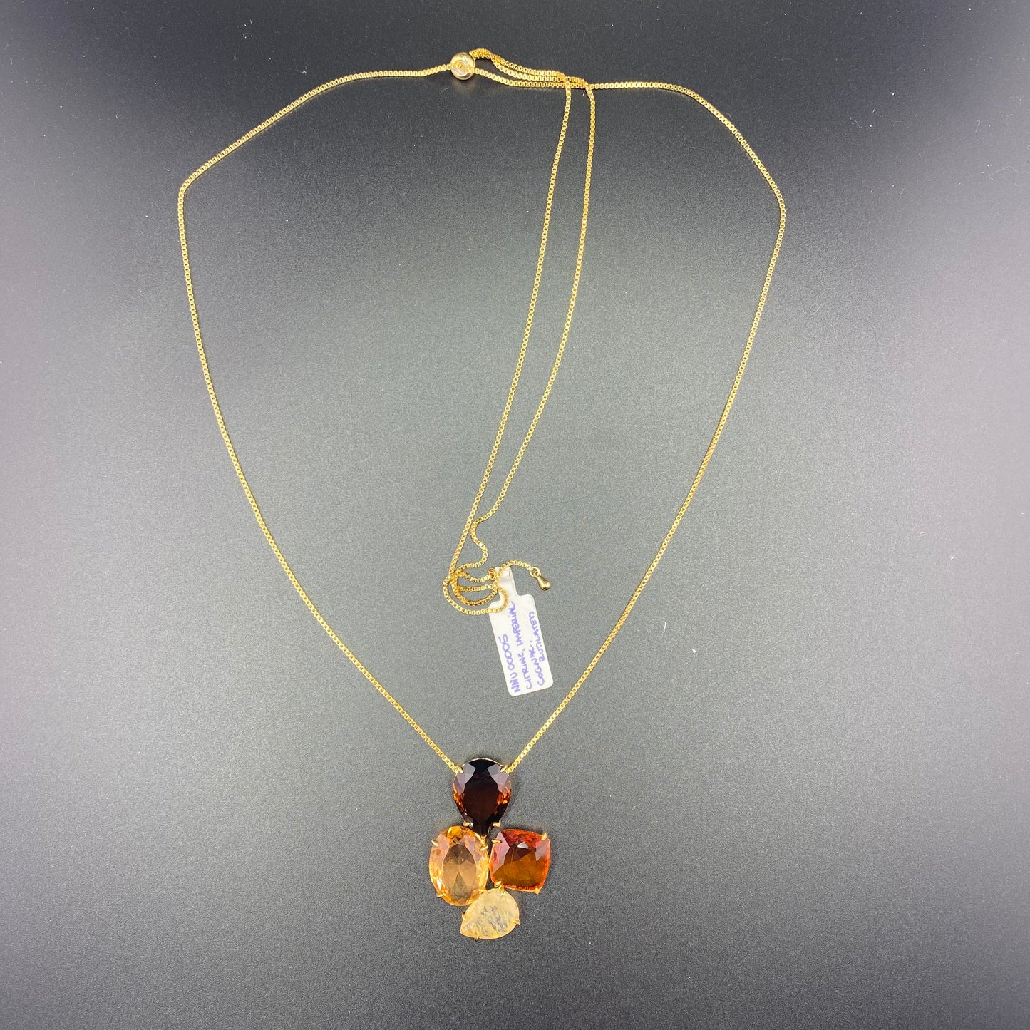 Dark Eve 4 Stones Necklace