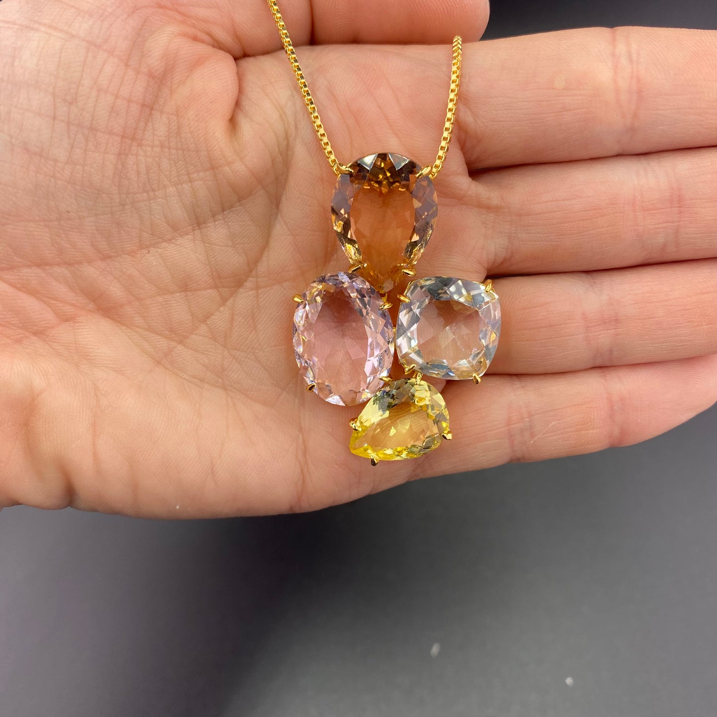 Eve 4 Stones Necklace