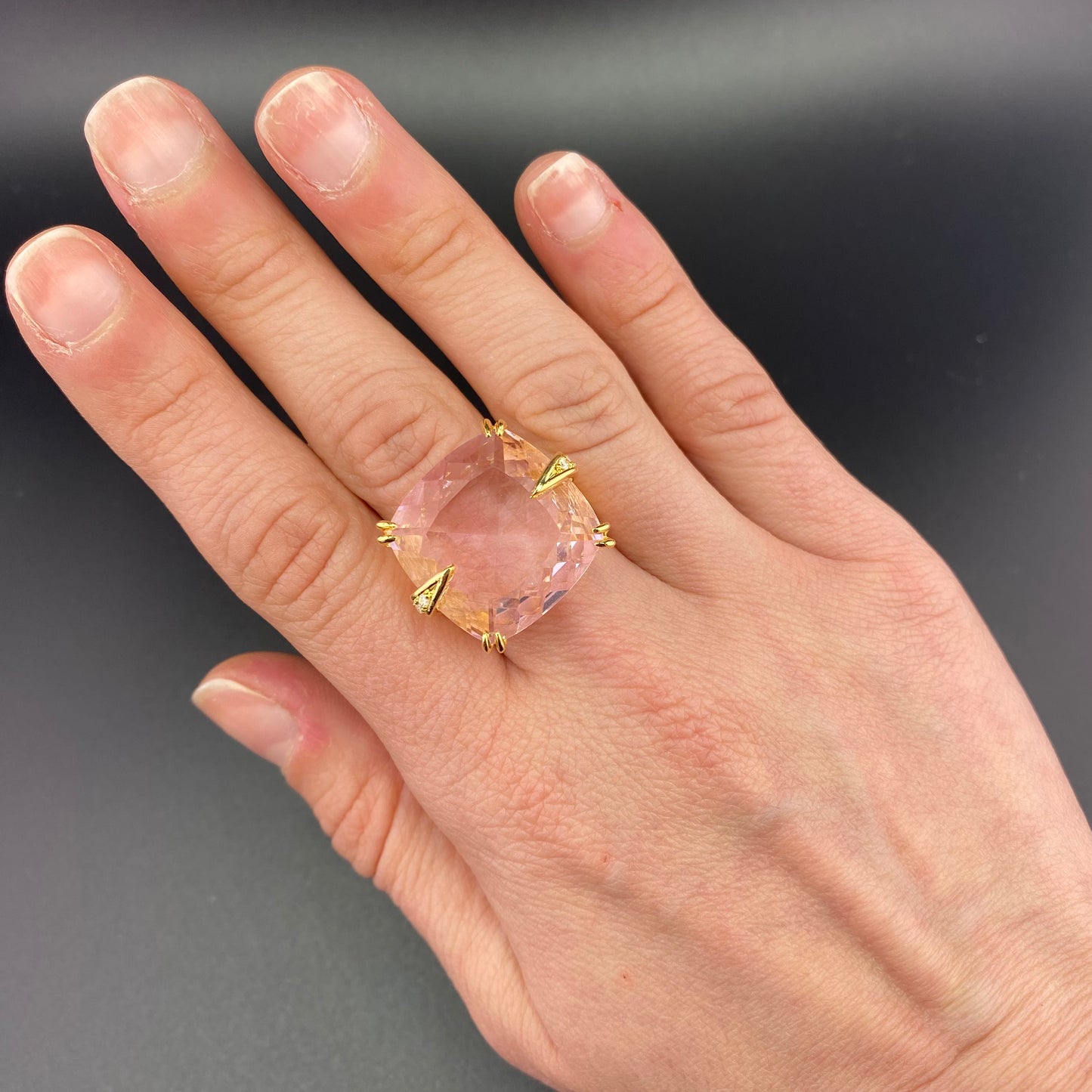Reconstituted Kunzita Ring