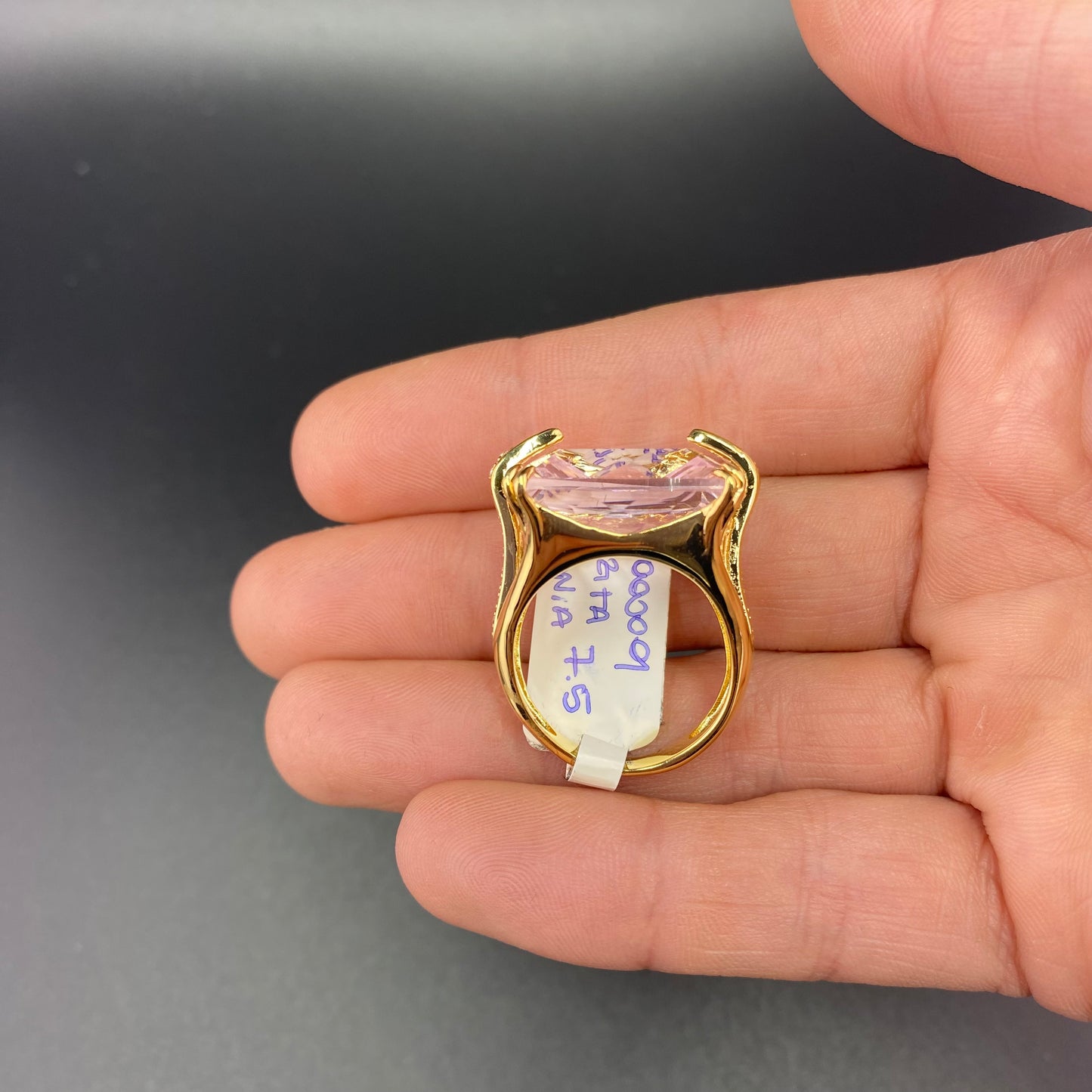 Reconstituted Kunzita Ring