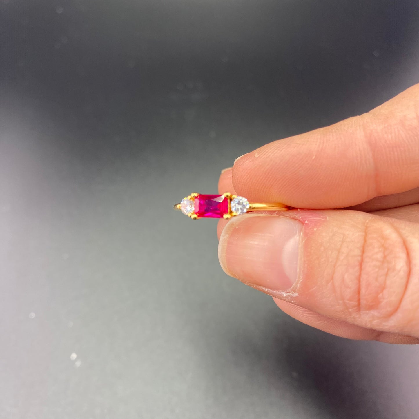 Delicate Baguette Ring