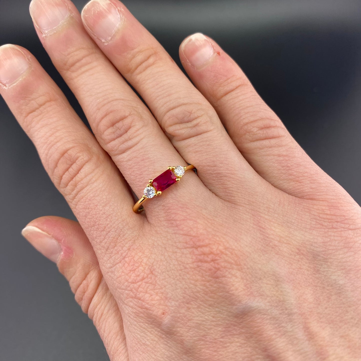 Delicate Baguette Ring