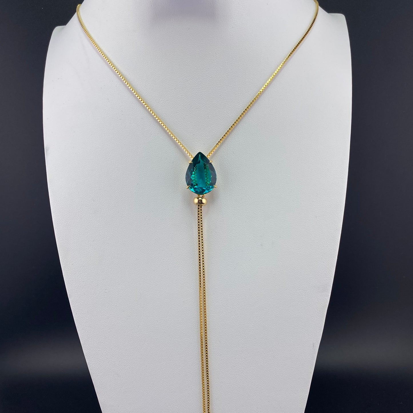 Big Drop Tie Necklace