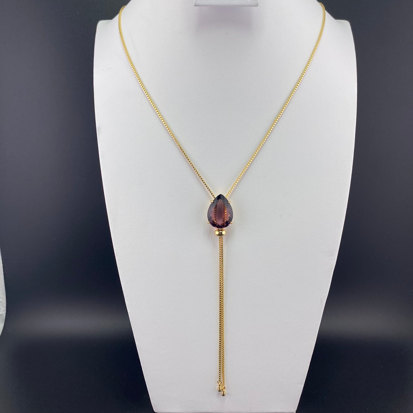 Big Drop Tie Necklace