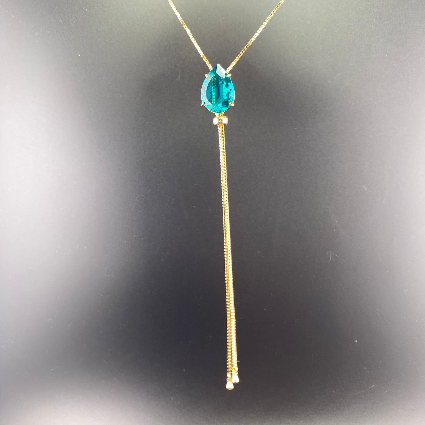 Big Drop Tie Necklace