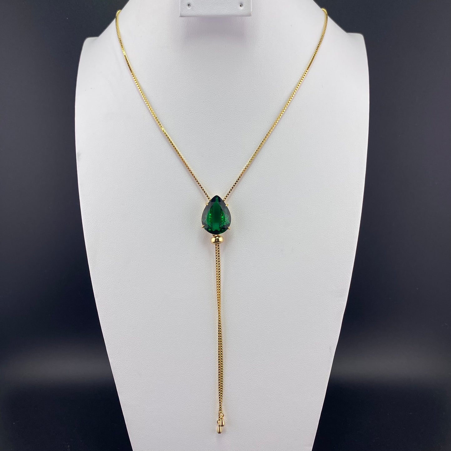 Big Drop Tie Necklace