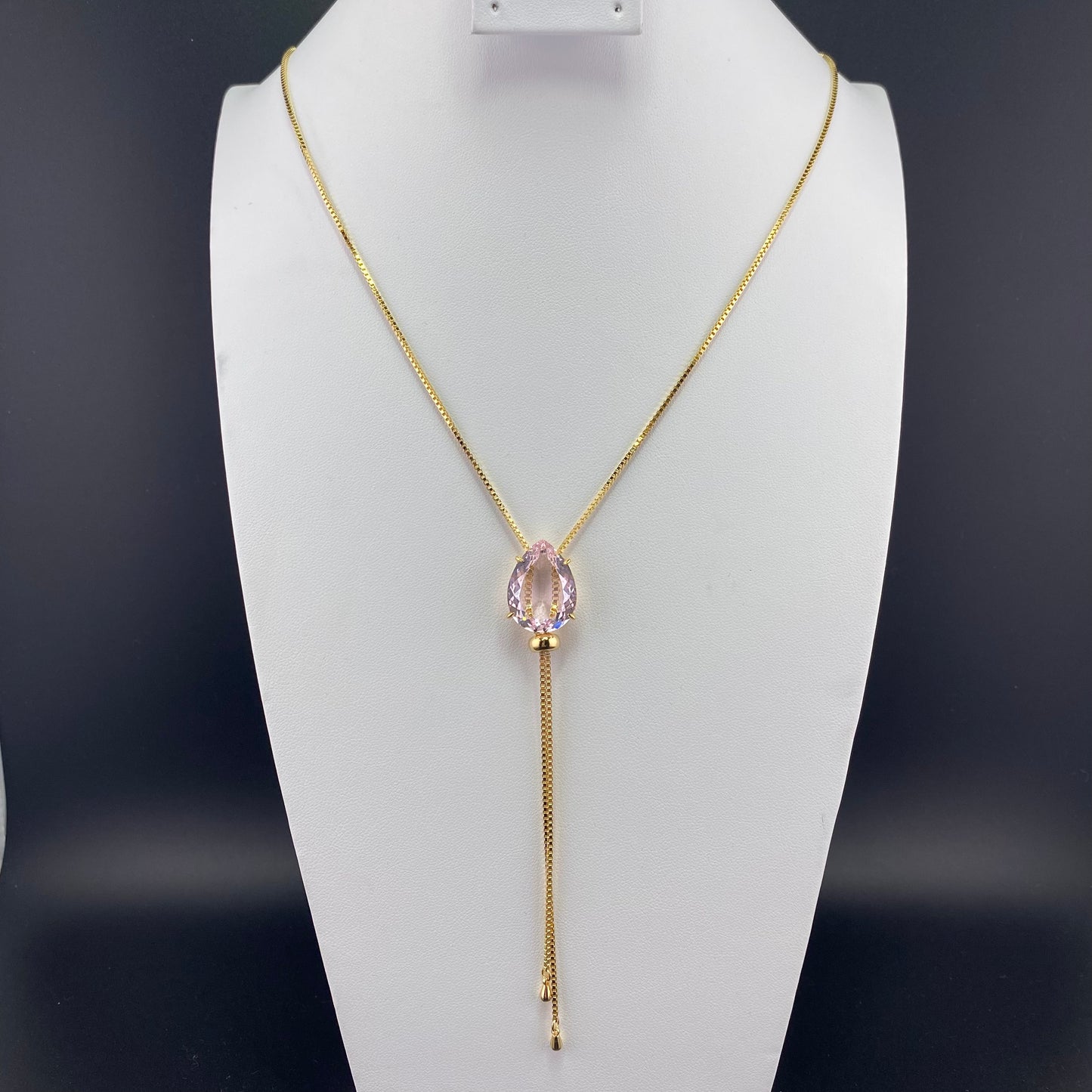 Big Drop Tie Necklace