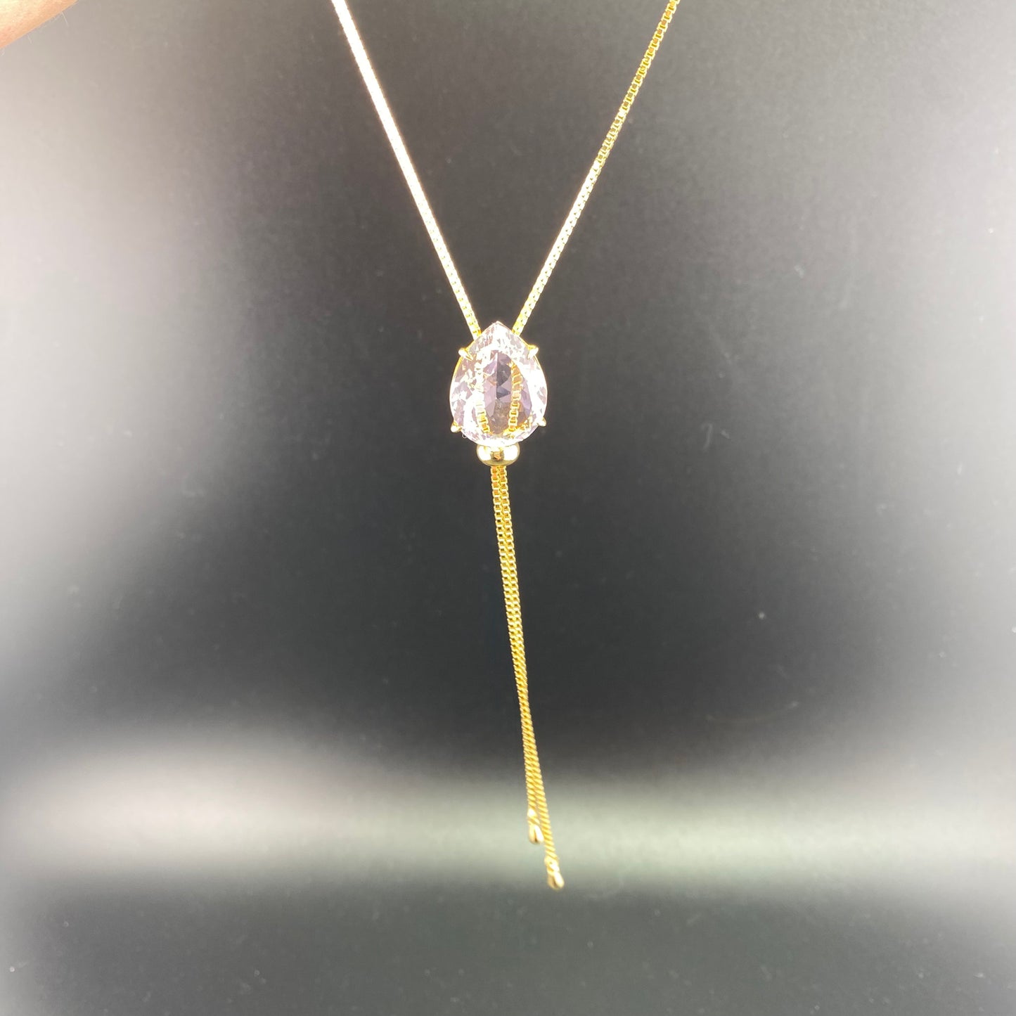 Big Drop Tie Necklace