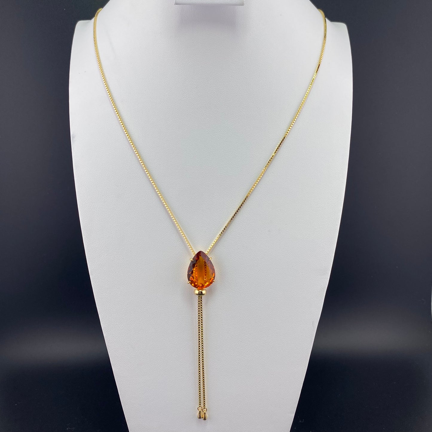 Big Drop Tie Necklace
