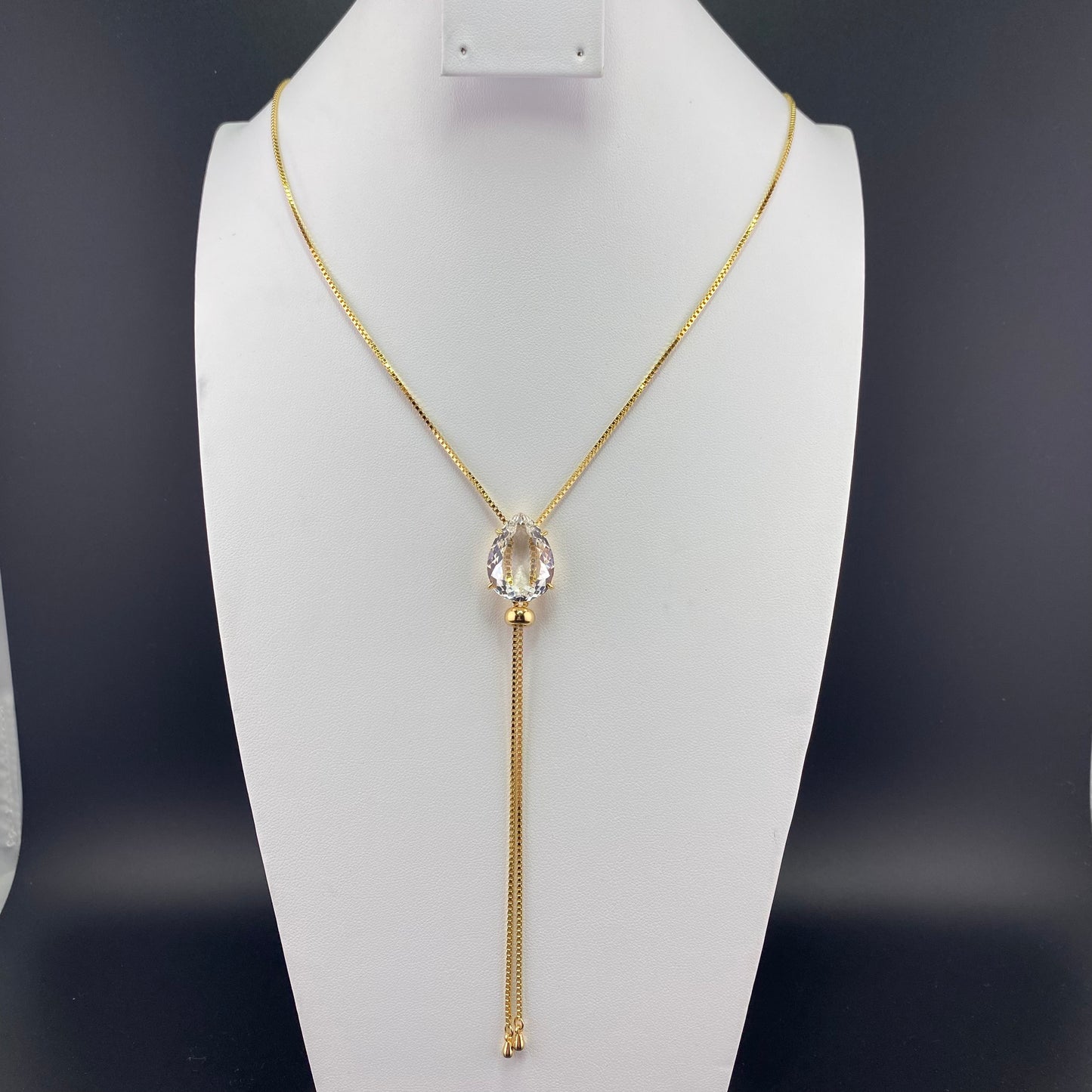 Big Drop Tie Necklace