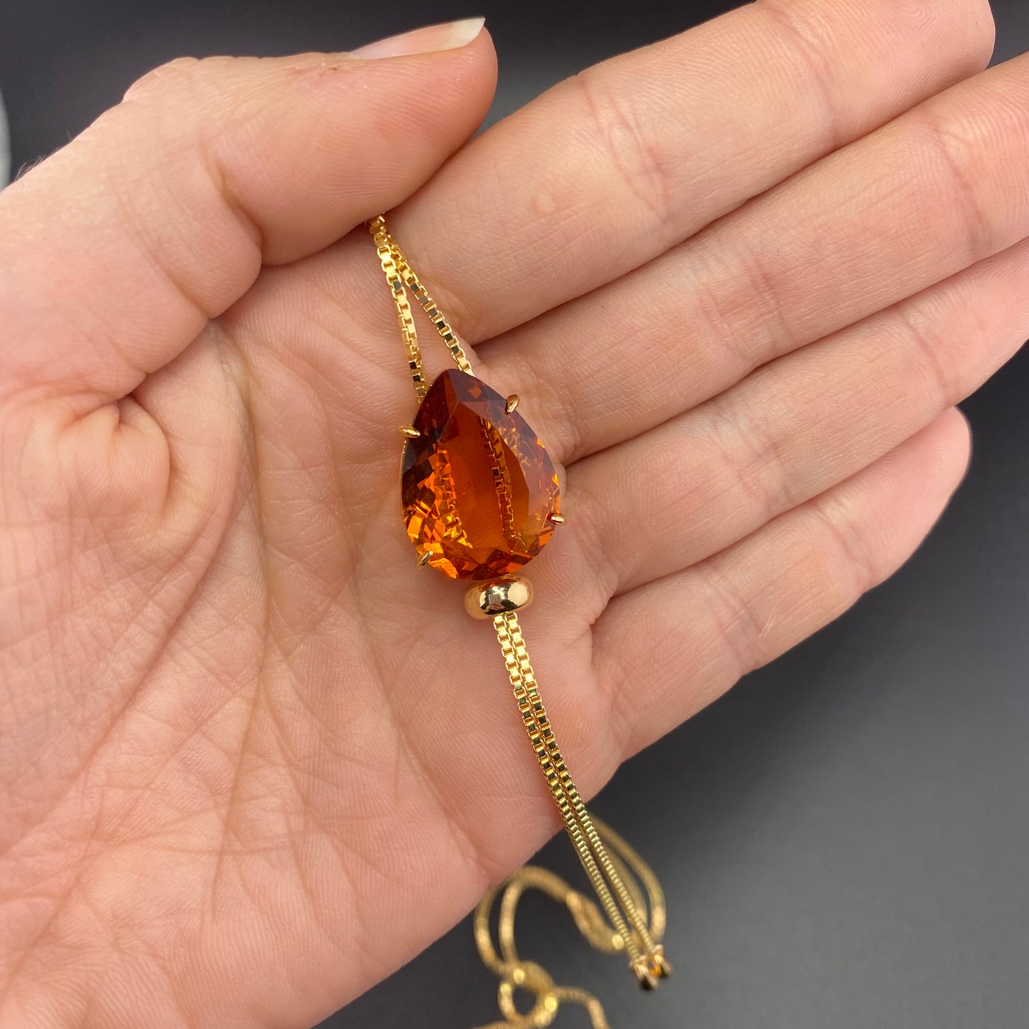 Big Drop Tie Necklace
