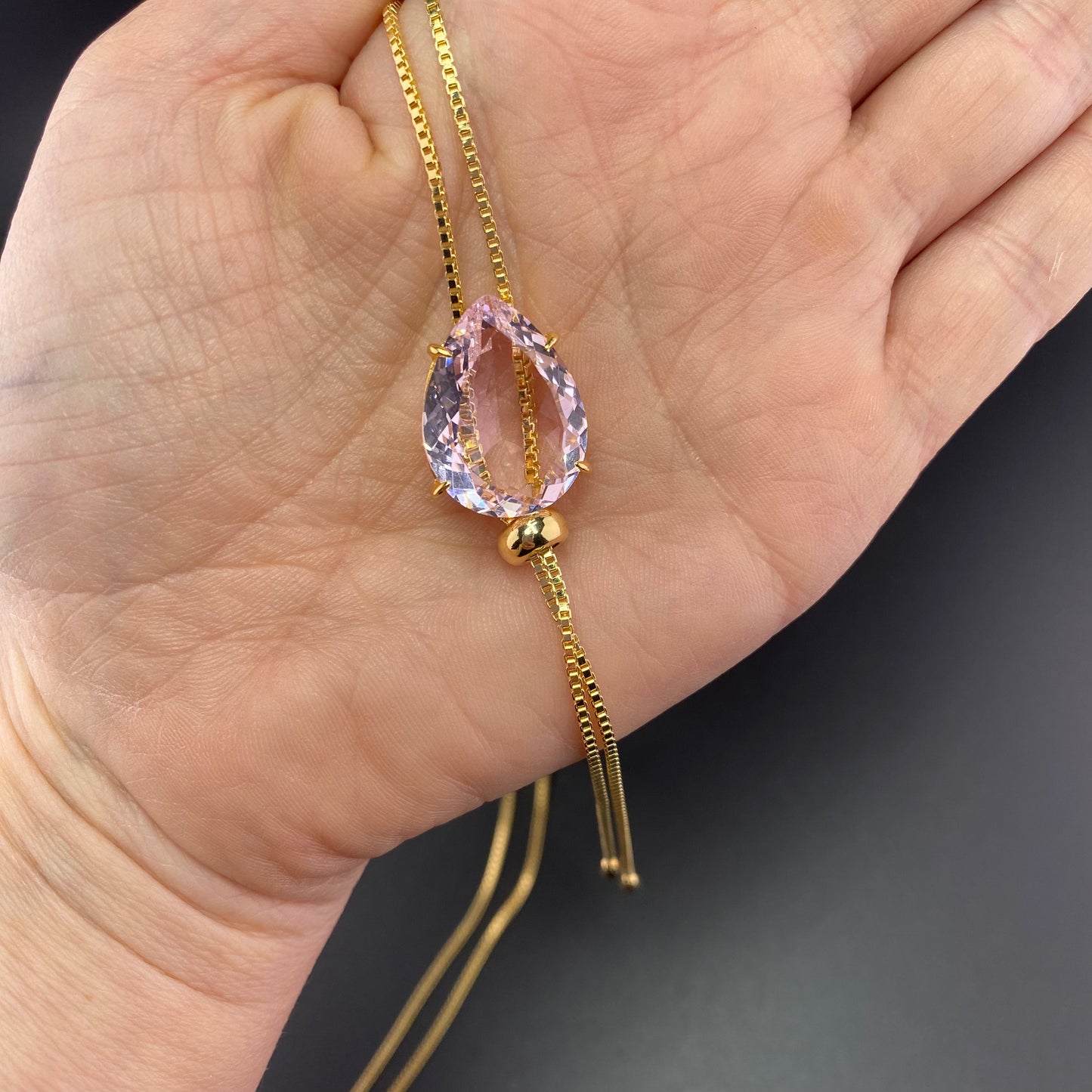 Big Drop Tie Necklace