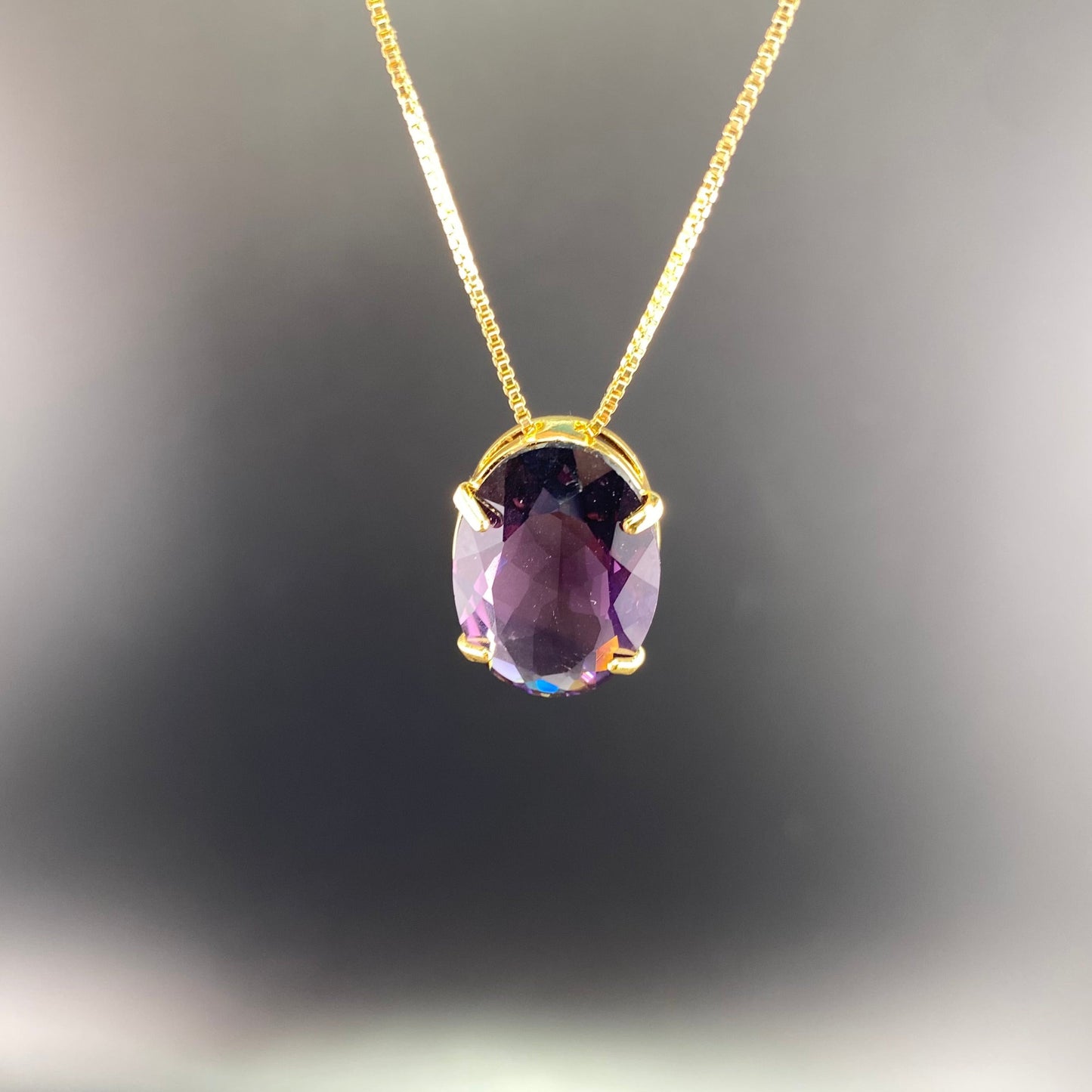 Classic Oval Stone Necklace