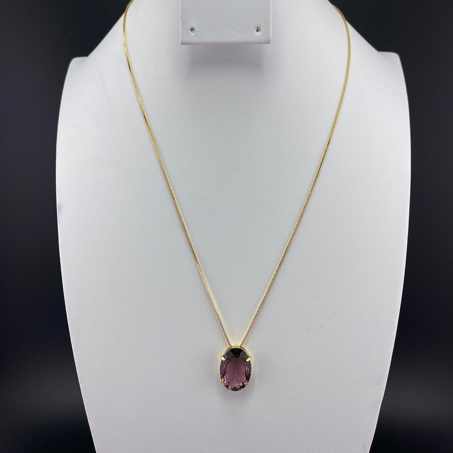 Classic Oval Stone Necklace