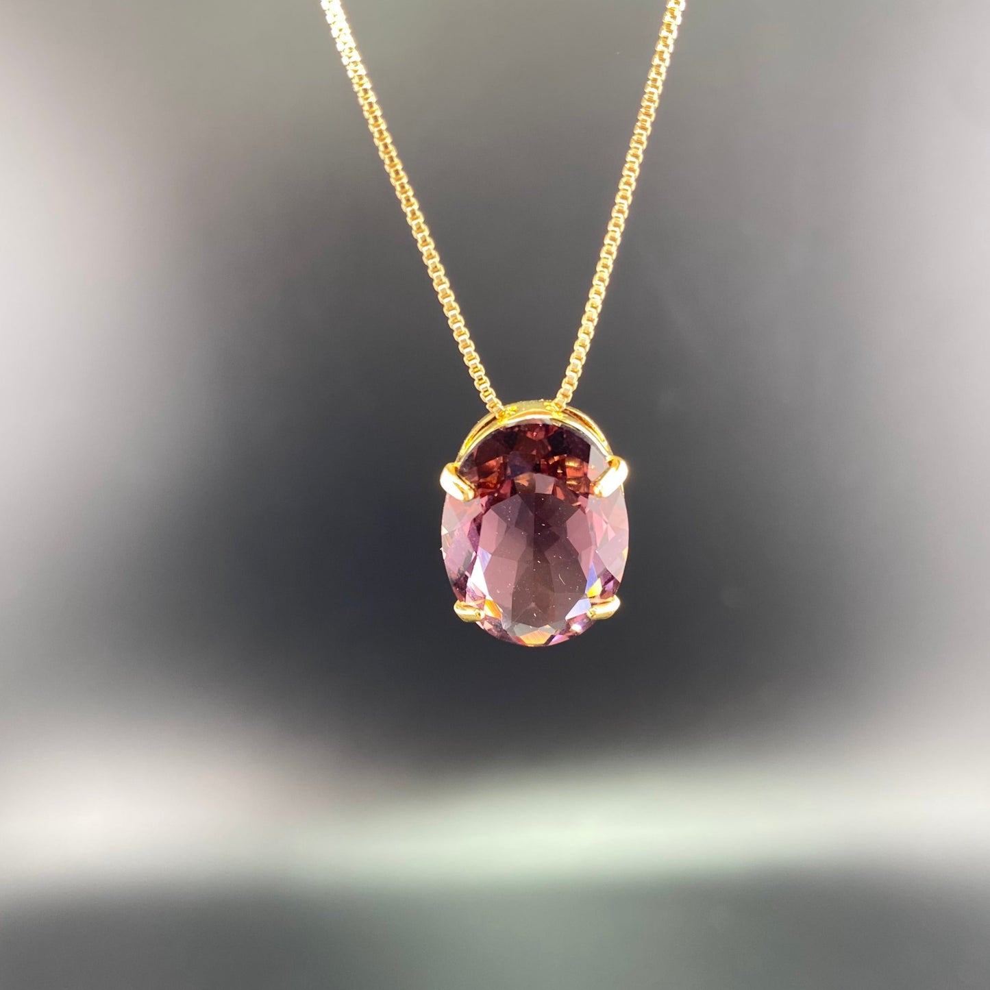 Classic Oval Stone Necklace