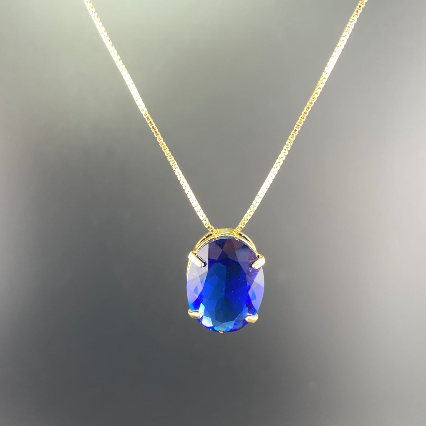 Classic Oval Stone Necklace