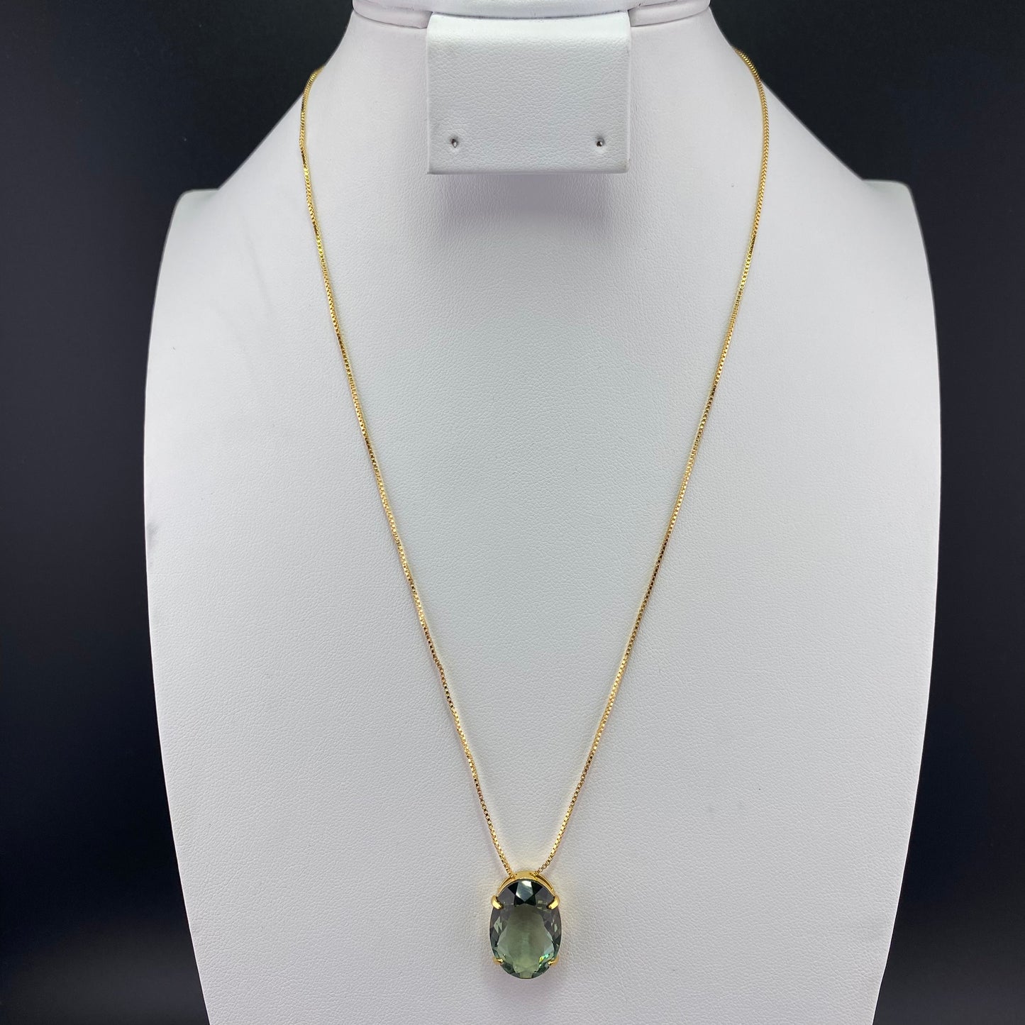 Classic Oval Stone Necklace