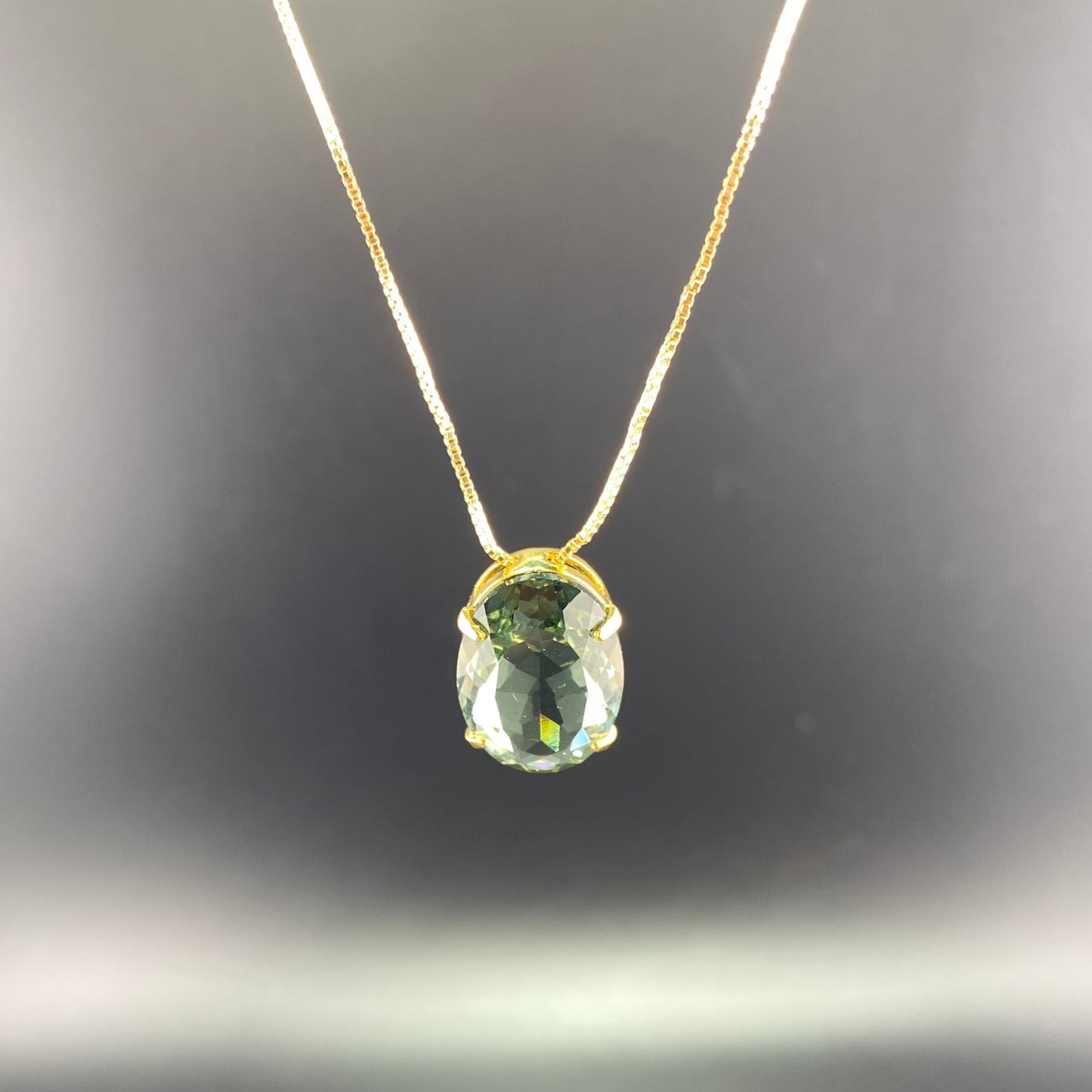 Classic Oval Stone Necklace