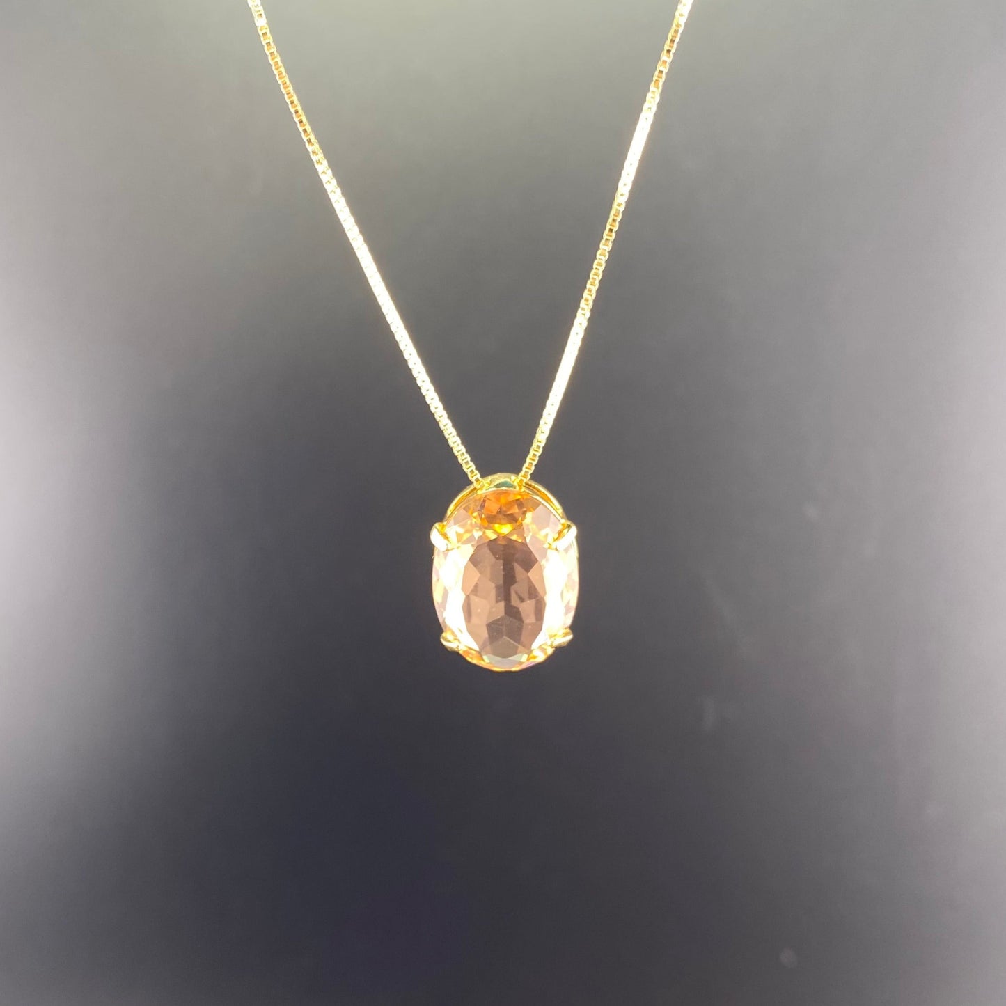 Classic Oval Stone Necklace