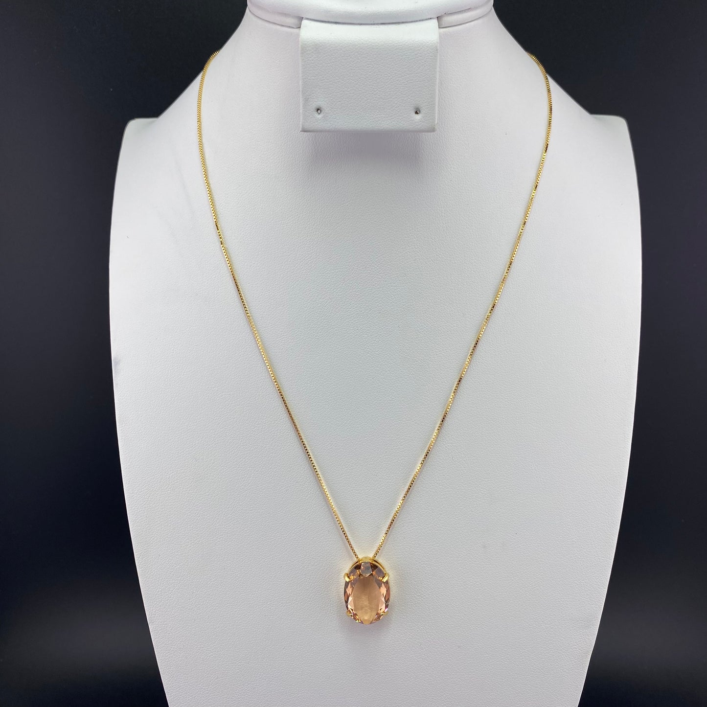 Classic Oval Stone Necklace