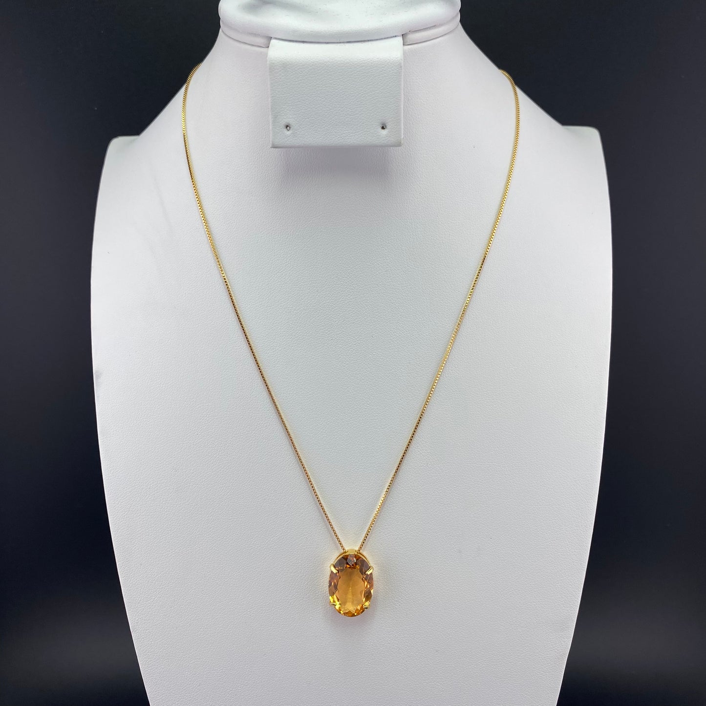 Classic Oval Stone Necklace