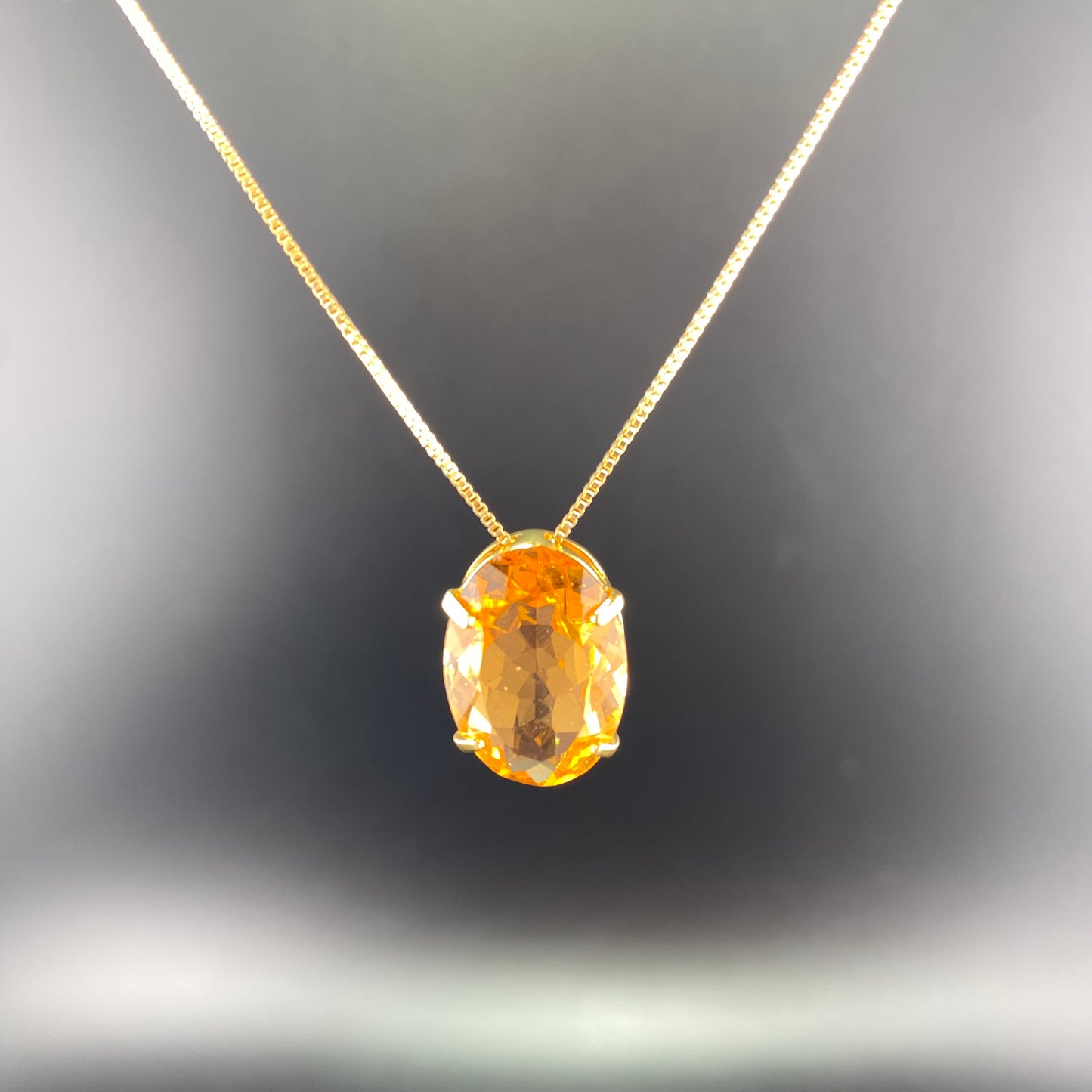 Classic Oval Stone Necklace
