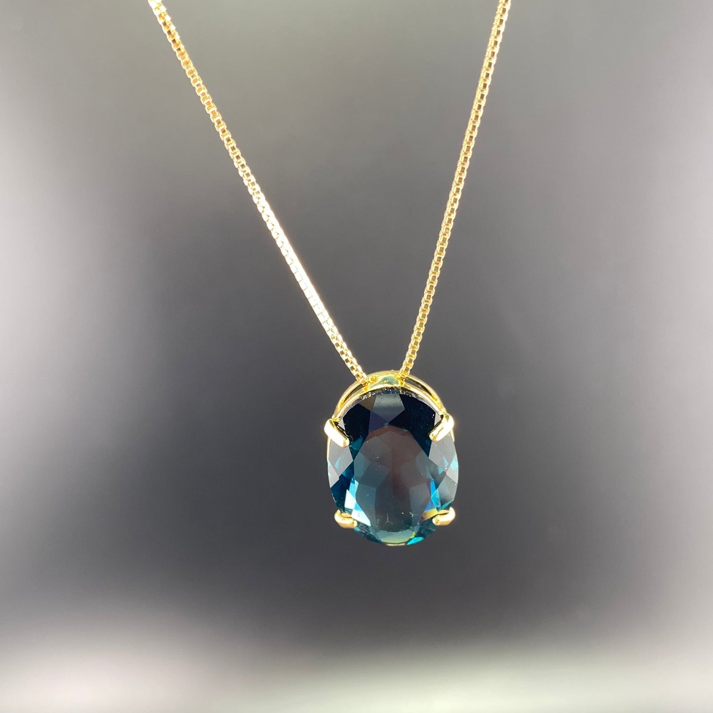 Classic Oval Stone Necklace