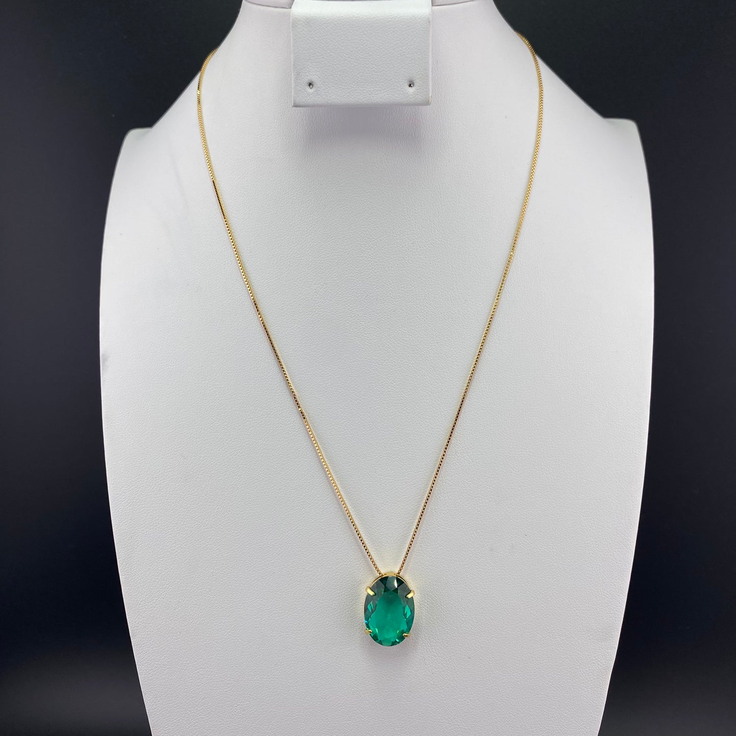 Classic Oval Stone Necklace