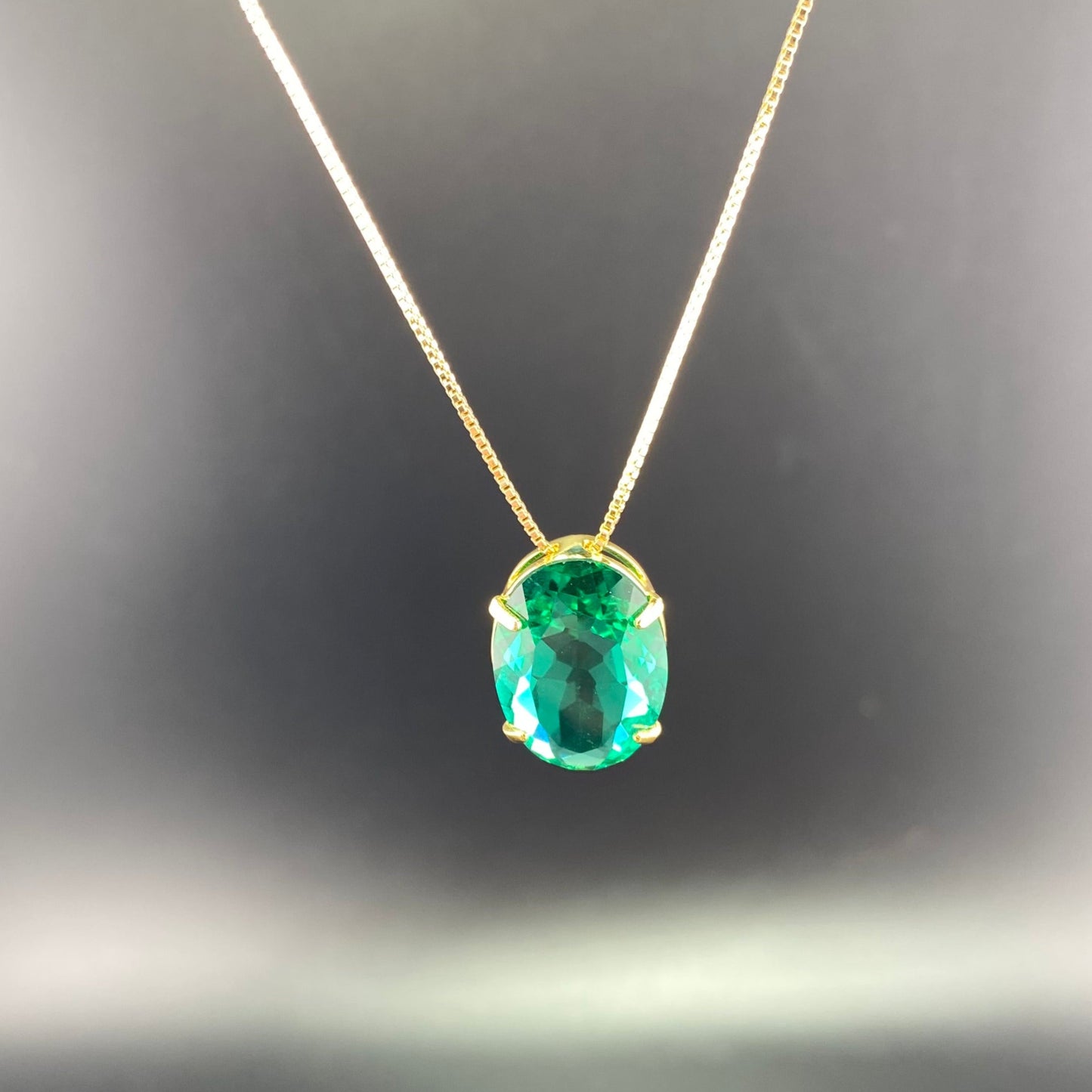 Classic Oval Stone Necklace