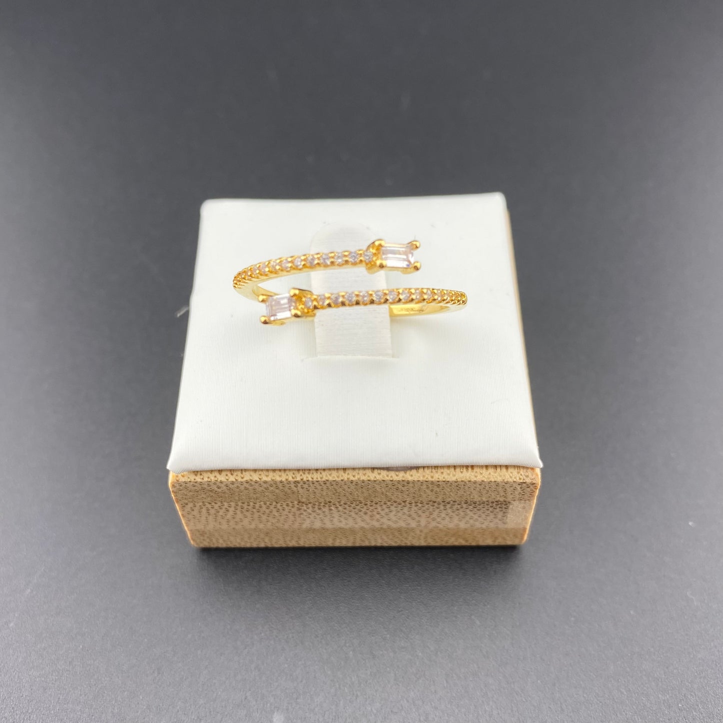 Zirconia Duo Baguette Ring
