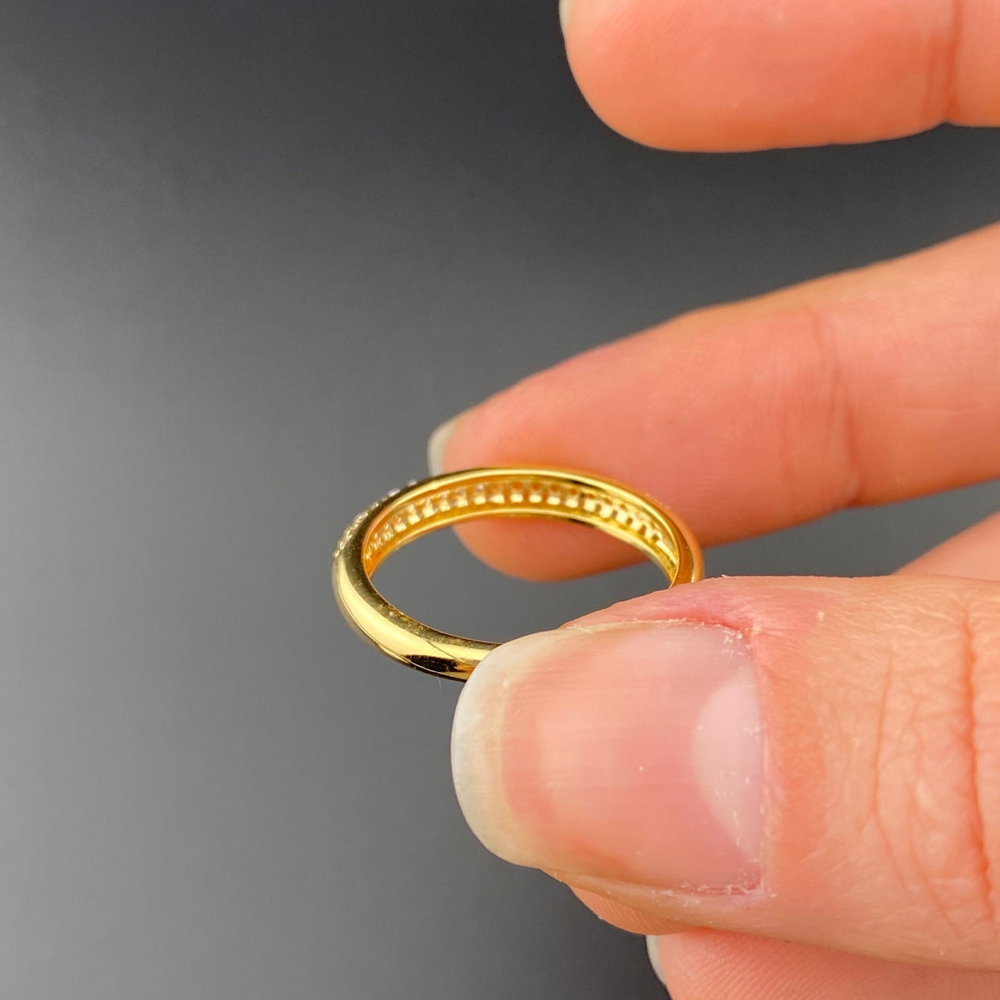 Zirconia 3 Row Setting Ring