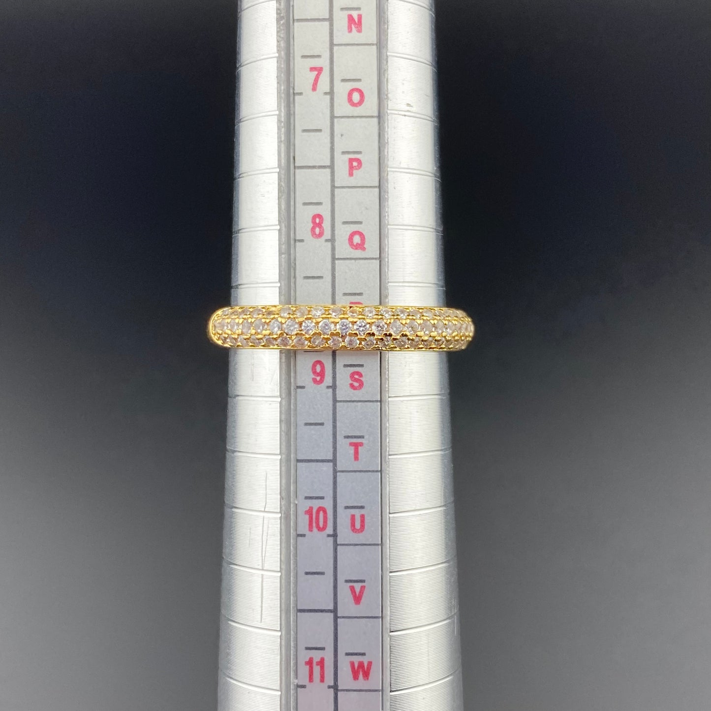 Zirconia 3 Row Setting Ring