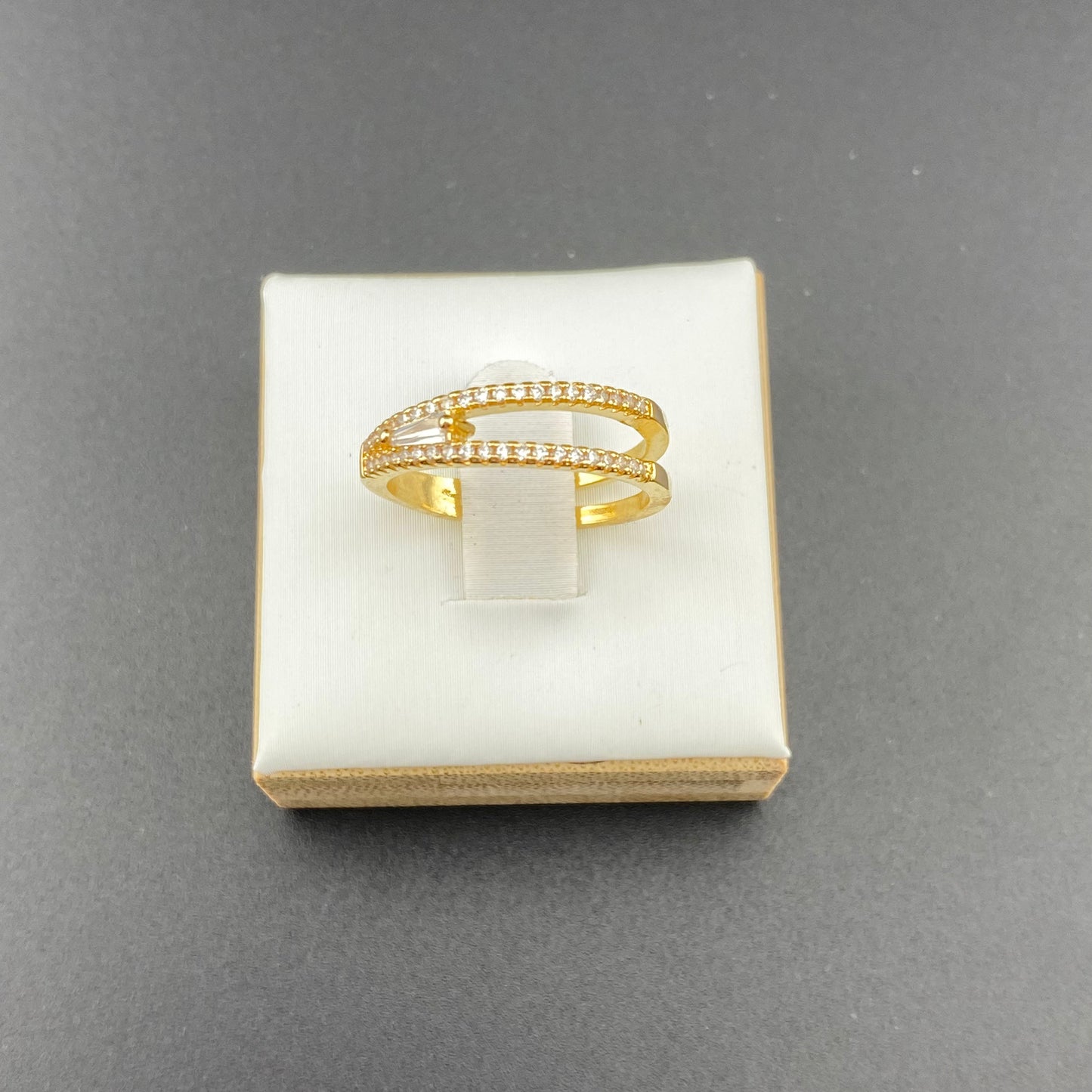 Meetings Lines ZIrconia Ring