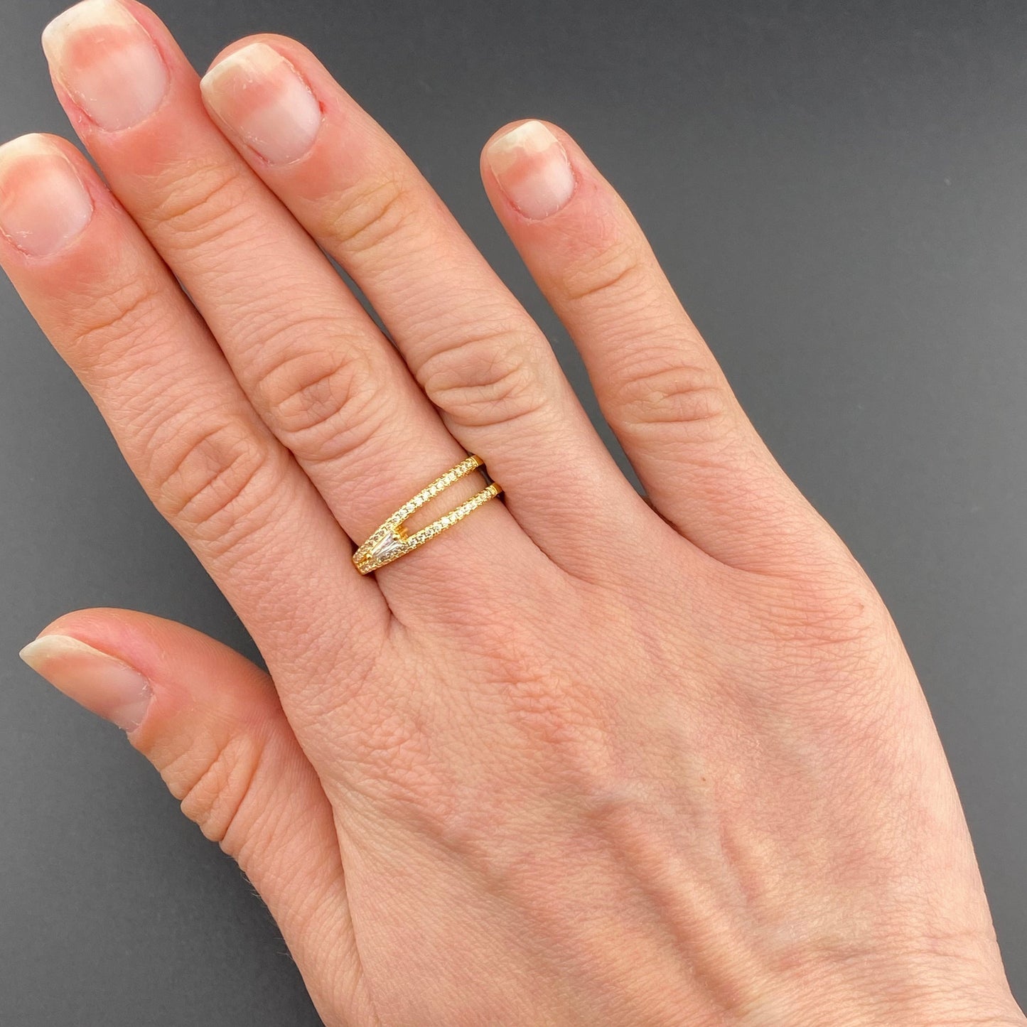 Meetings Lines ZIrconia Ring