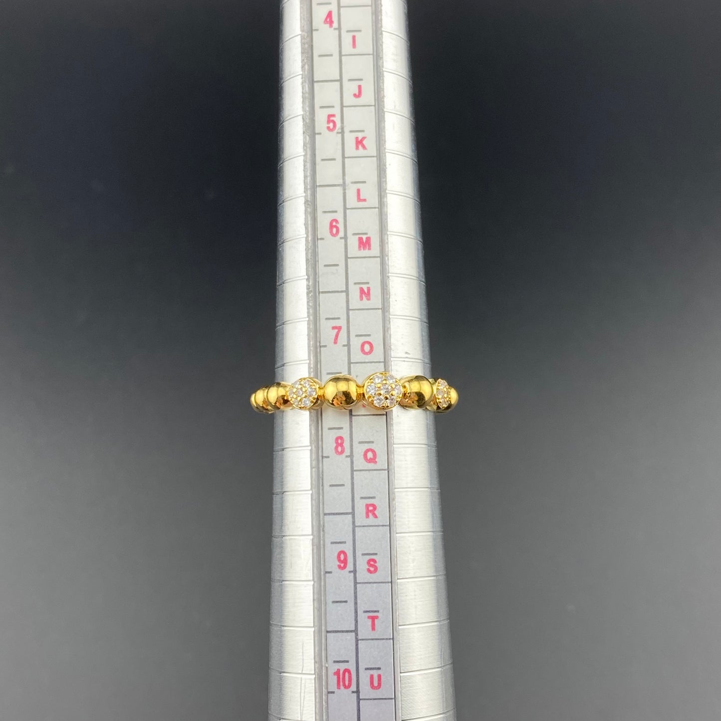 Zirconia Setting Bubble Ring