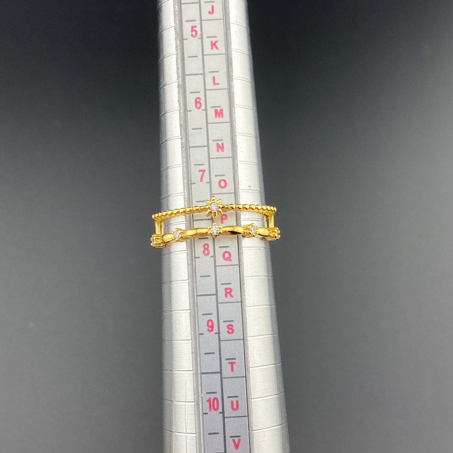 Double Band Night Star Ring