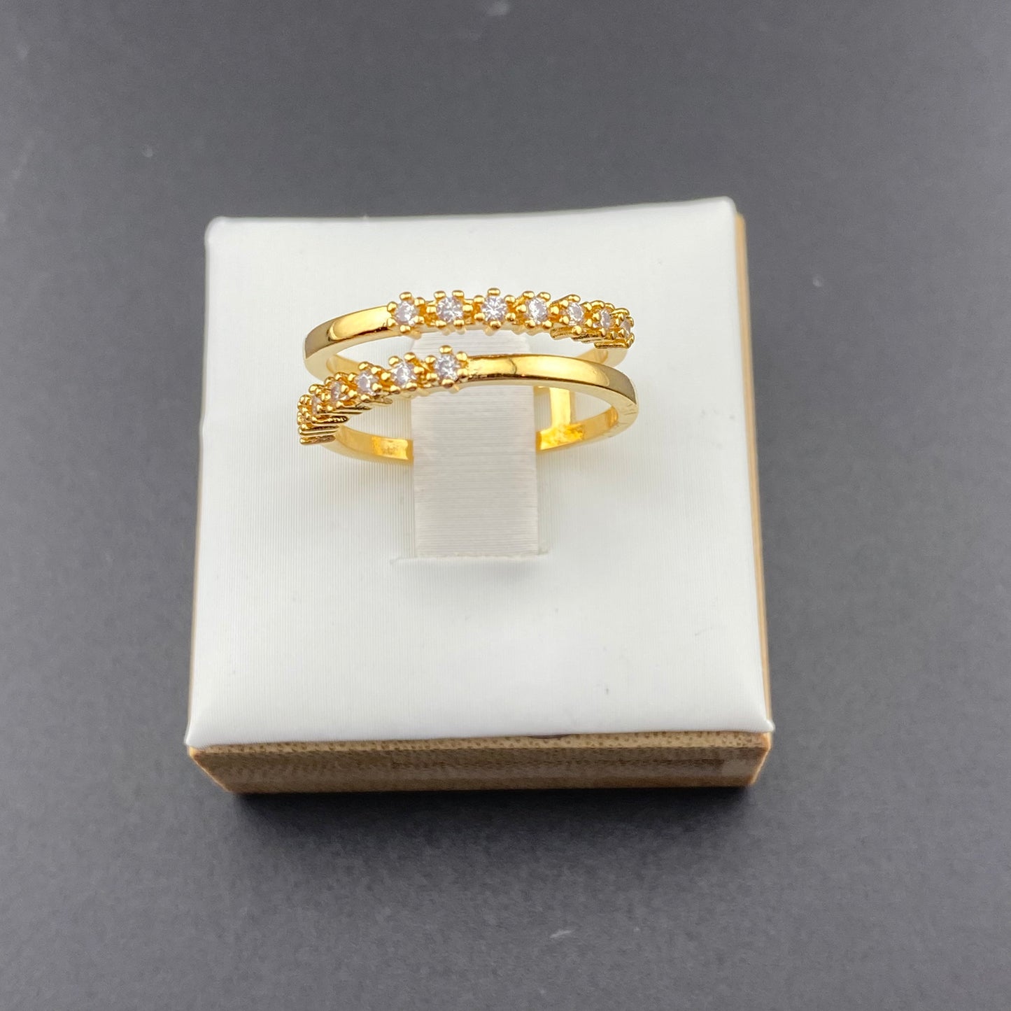 Double Band Zirconia Setting Ring
