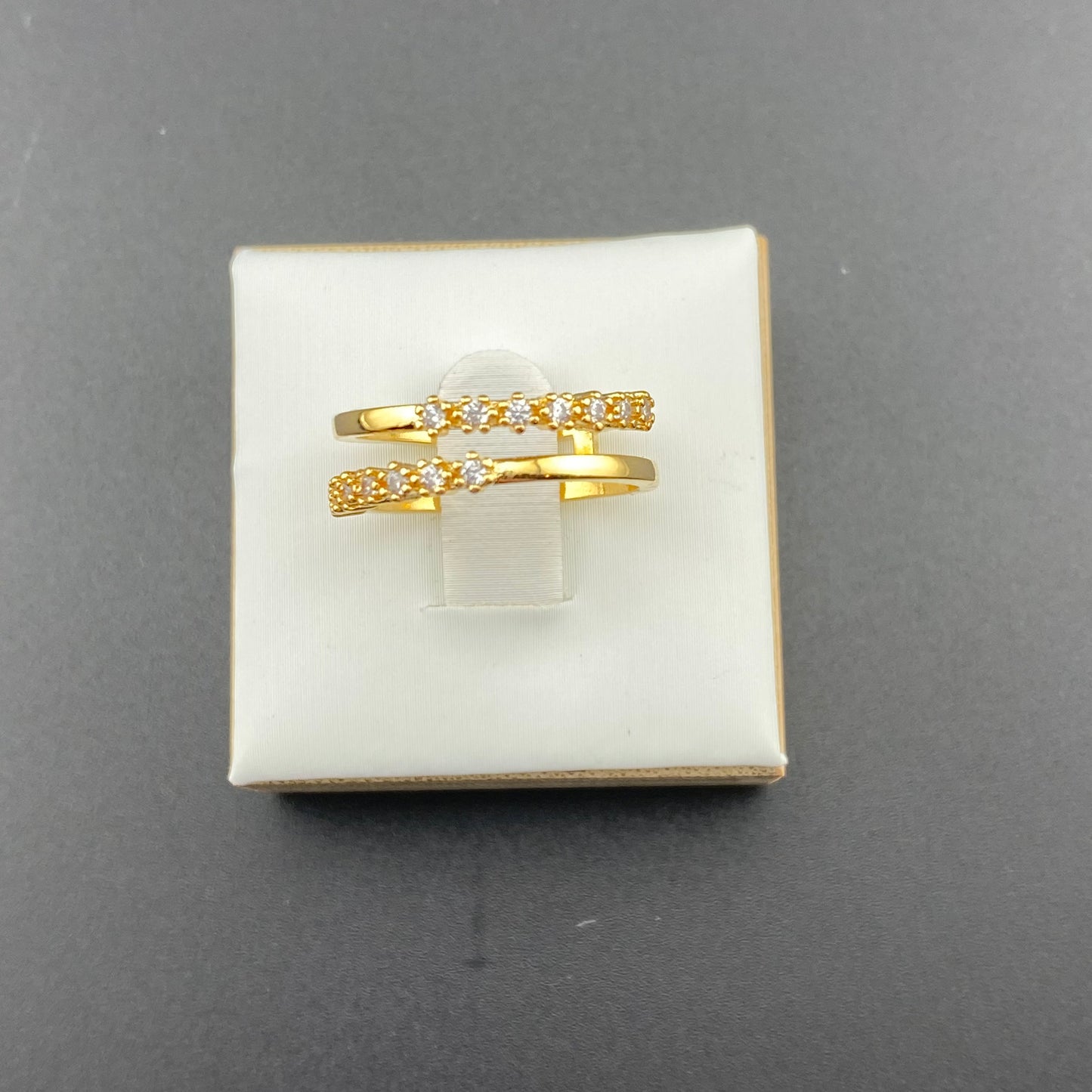 Double Band Zirconia Setting Ring
