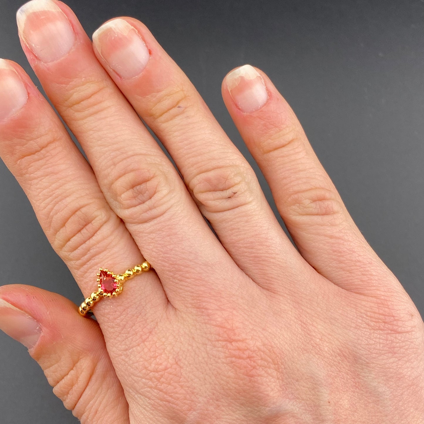 Bubbly Band Drop Ring