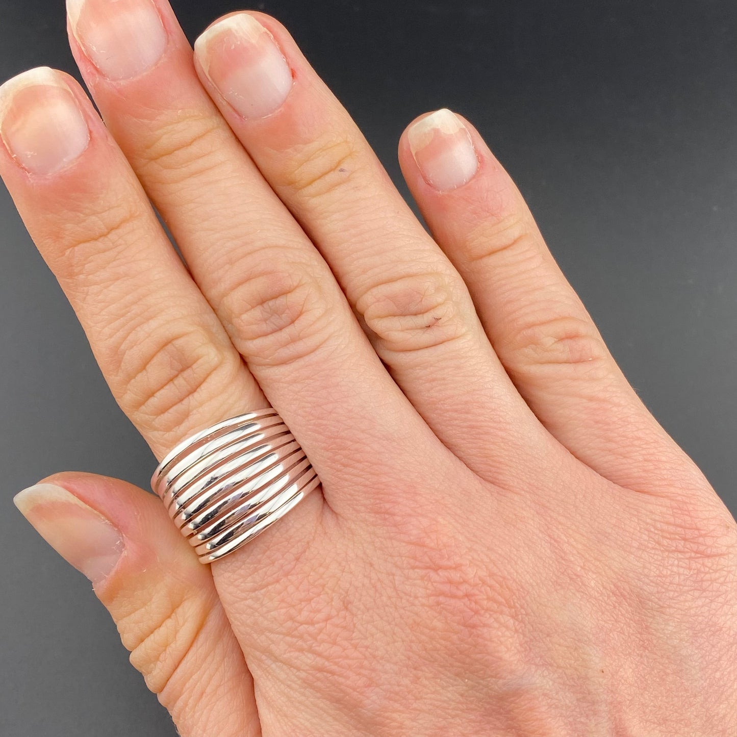 Dome Lines Ring