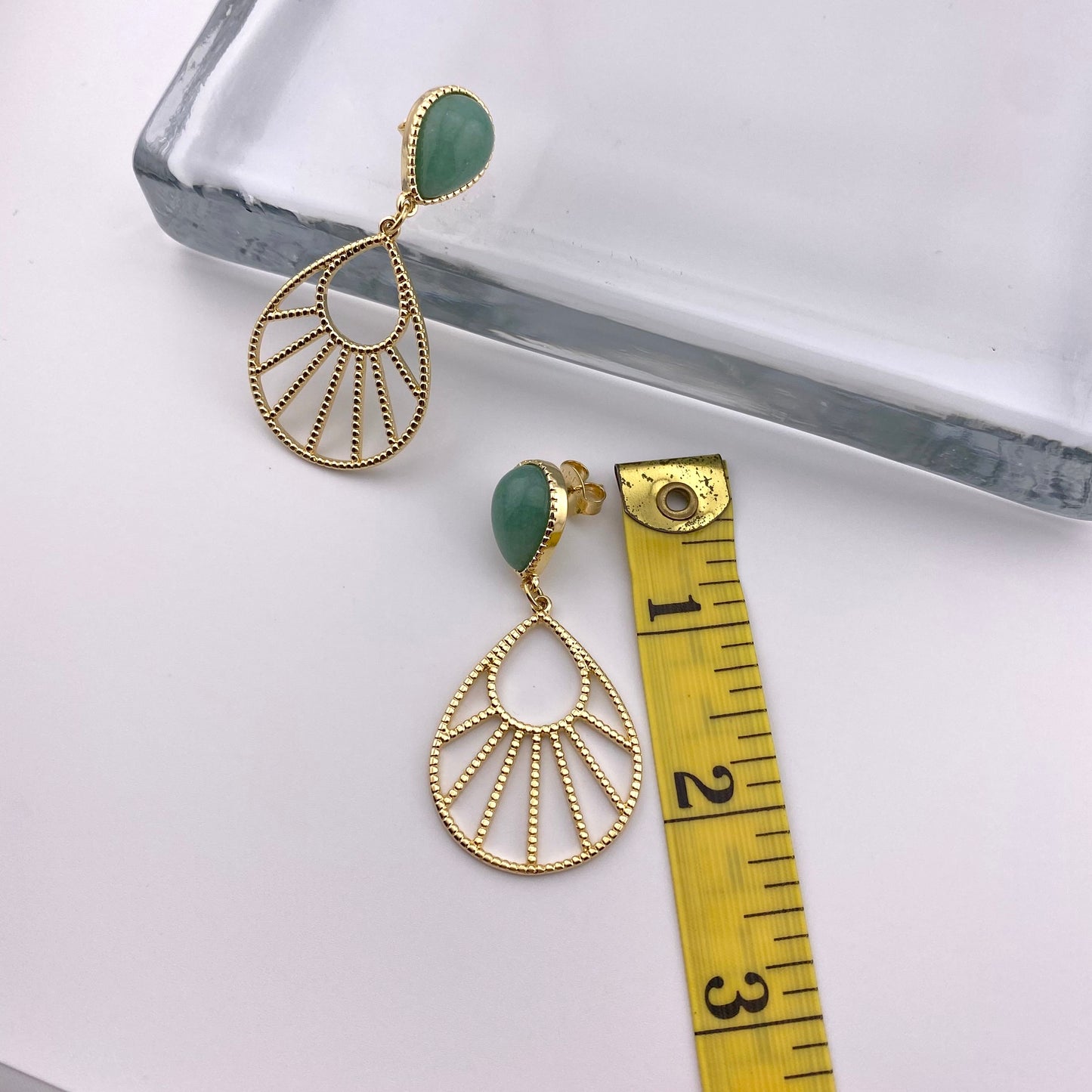 Green Quartz Earrings