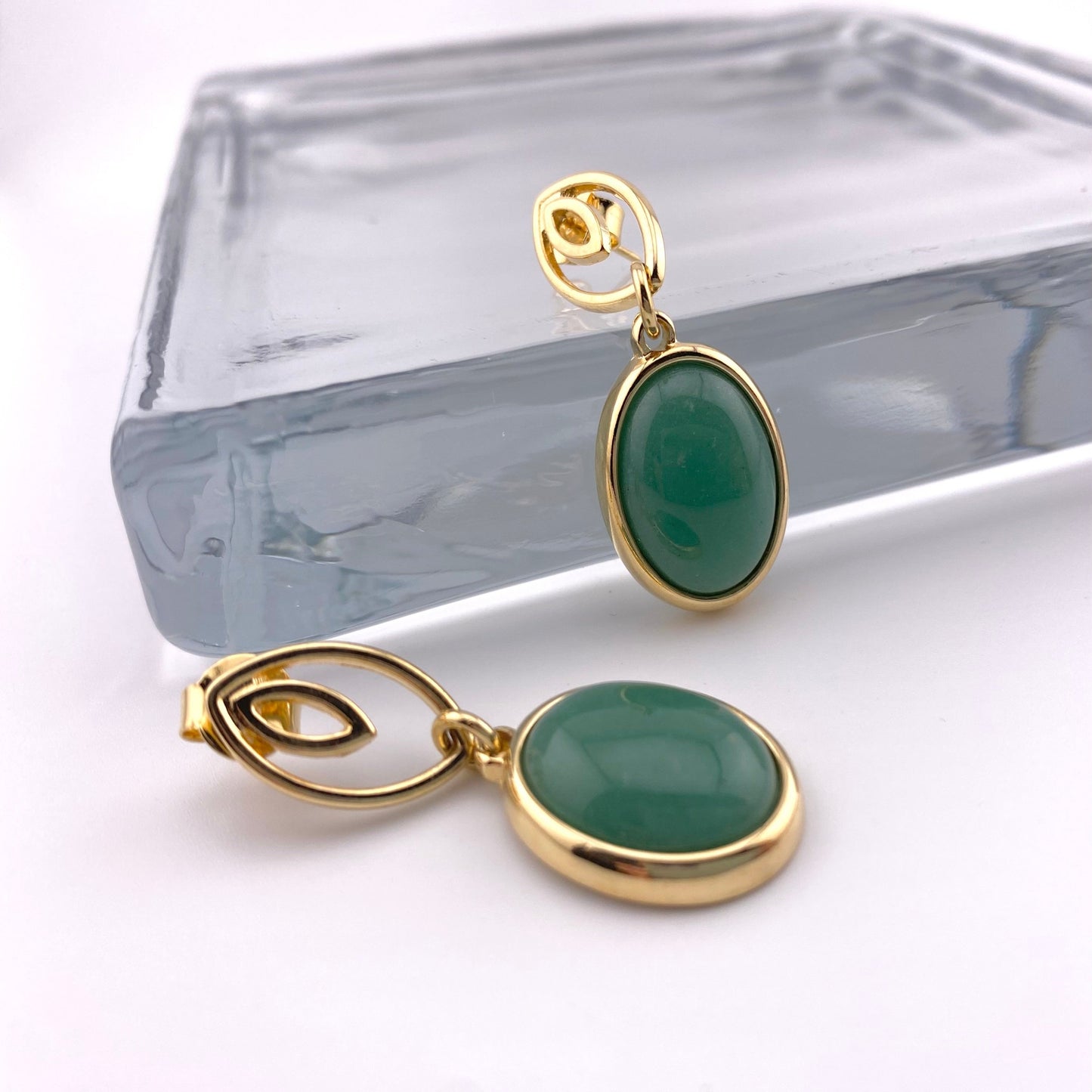 Green Agate Earring