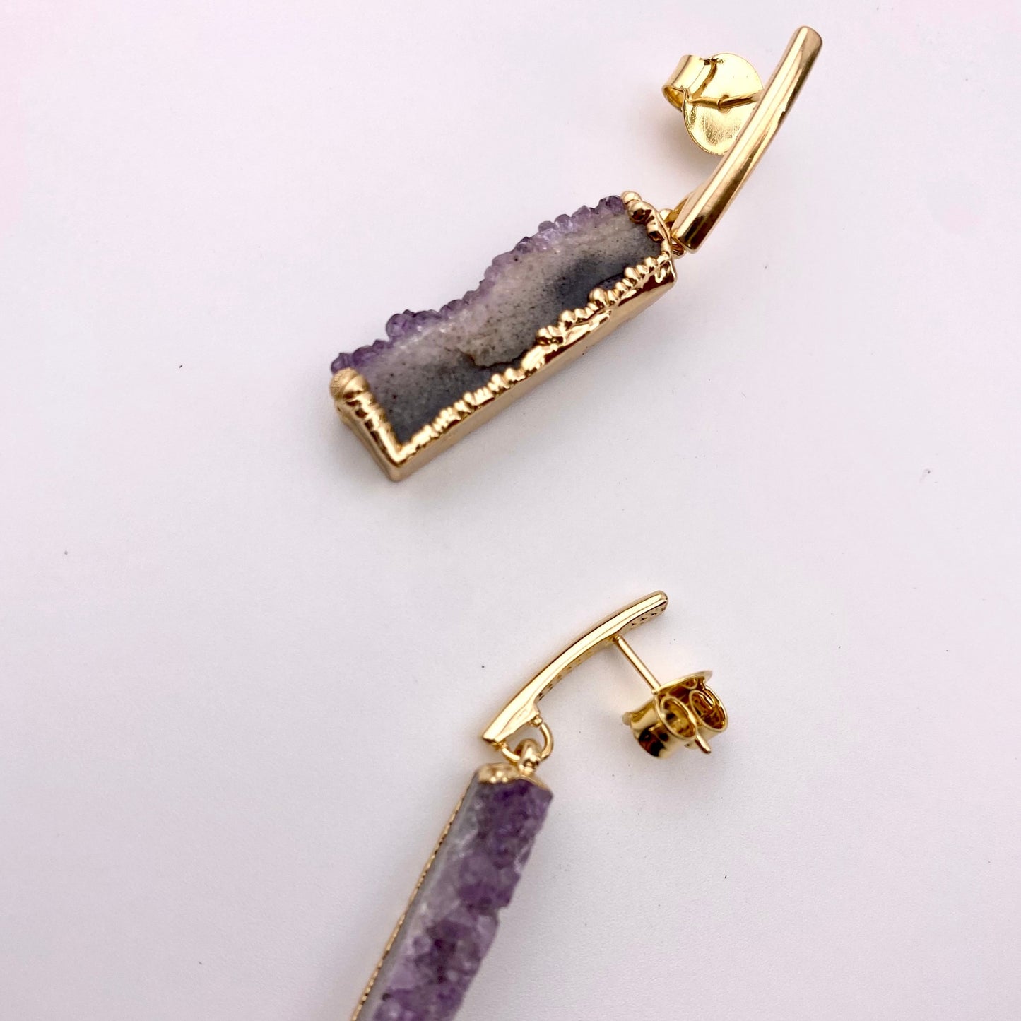 Amethyst Druse Earring