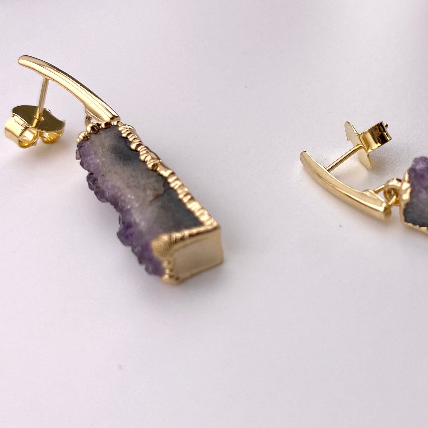 Amethyst Druse Earring