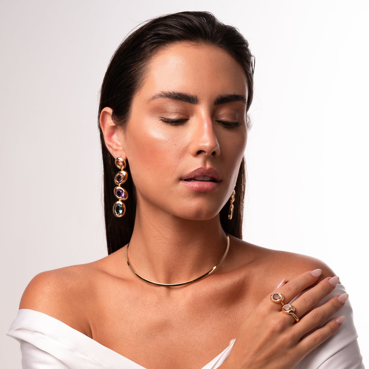 Dangle Ovals Earring