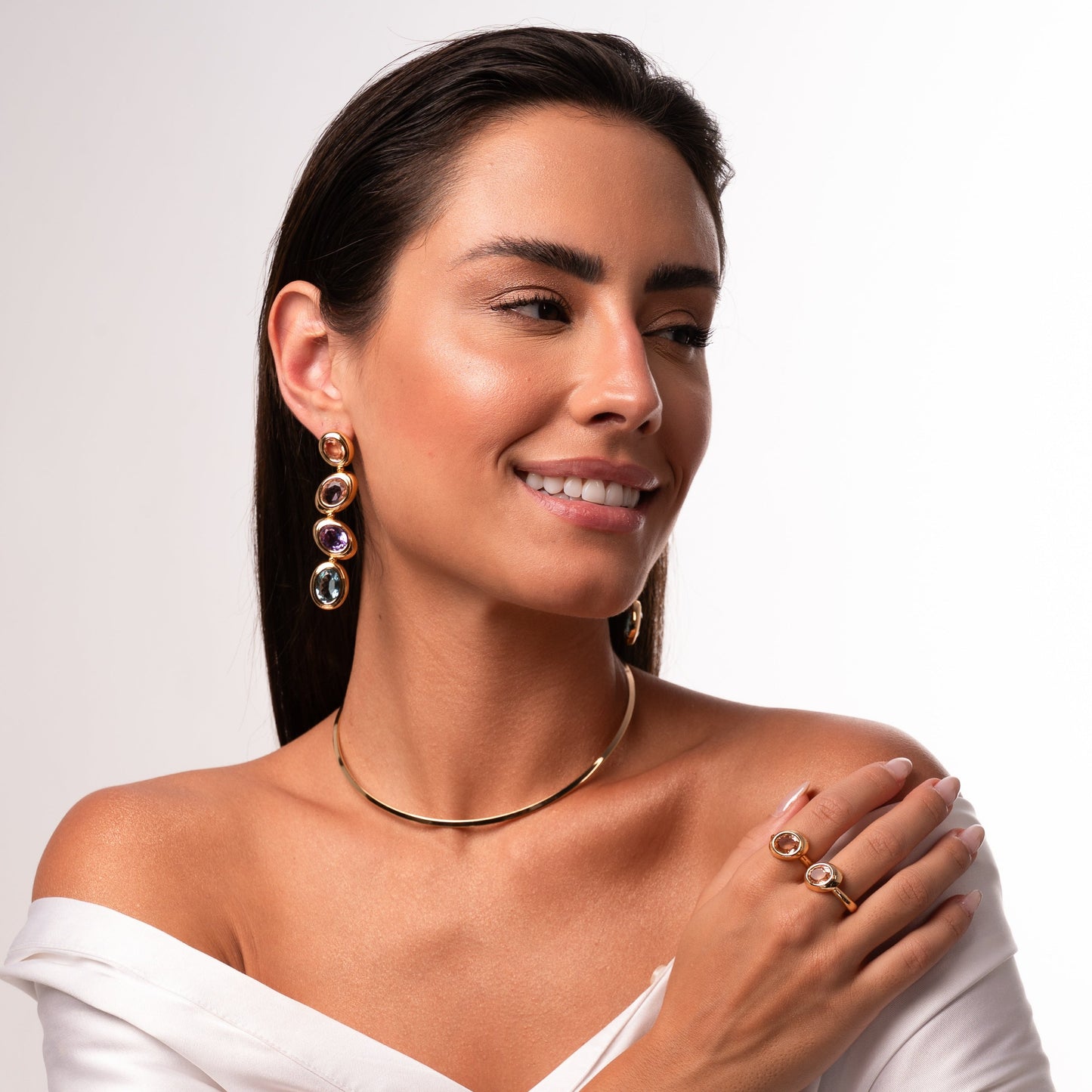 Dangle Ovals Earring